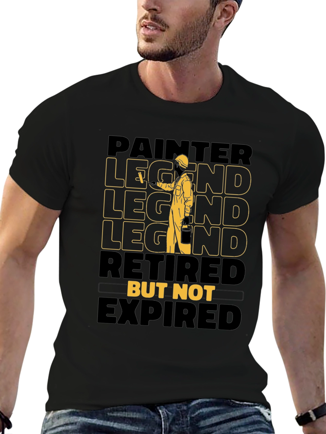 Black Painter Legend Retired Men's T-Shirt view 6