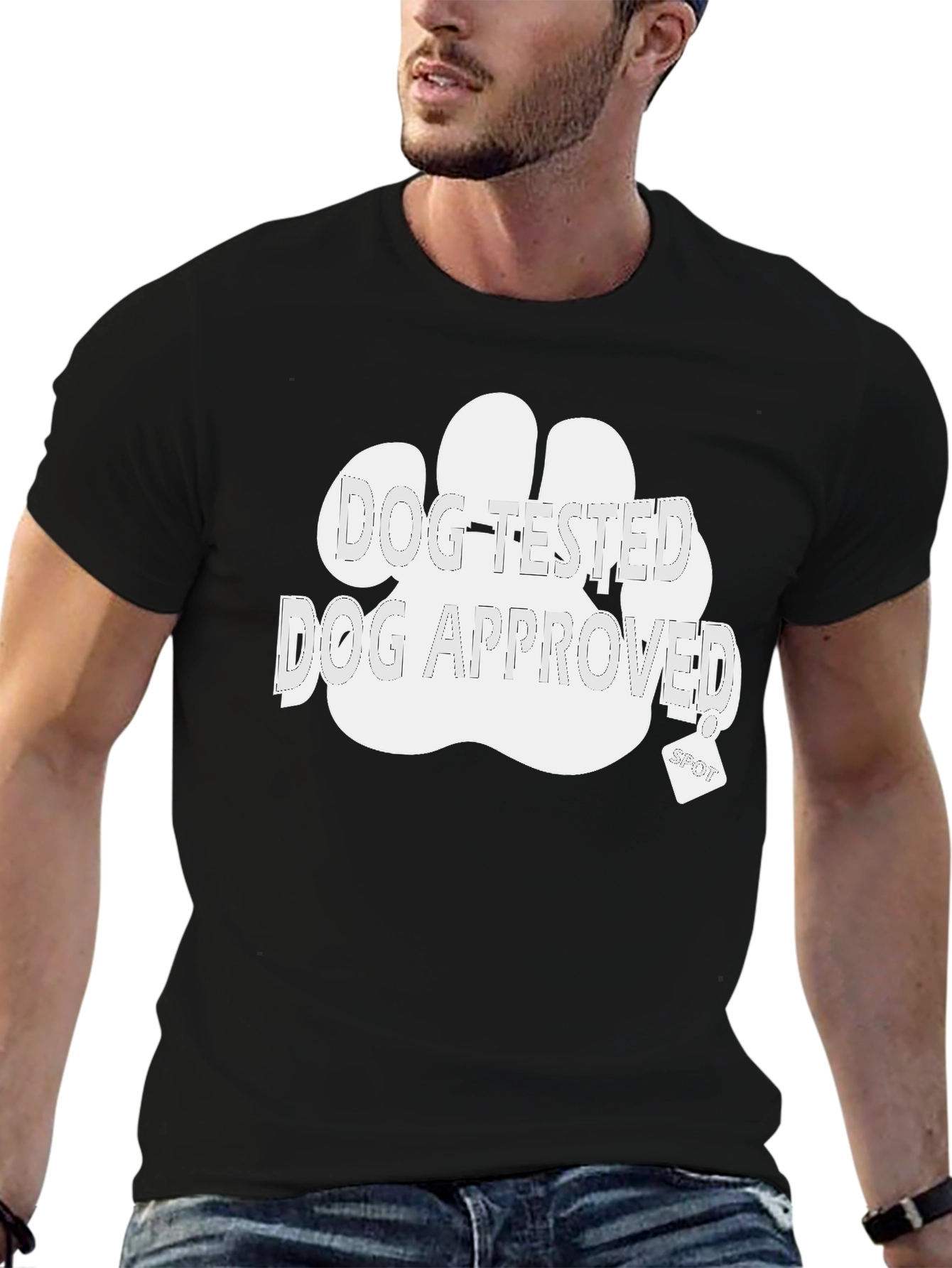 Black Dog-Tested Dog-Approved T-Shirt view 6