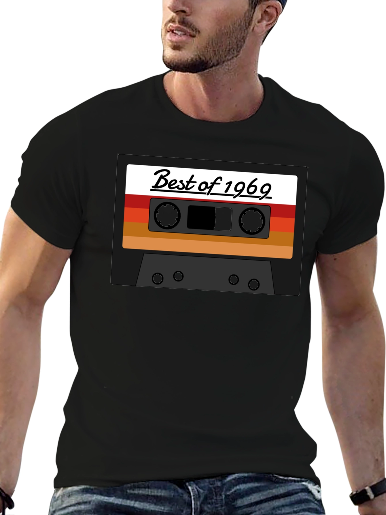Black Best of 1969 Cassette Tape Graphic Tee view 6