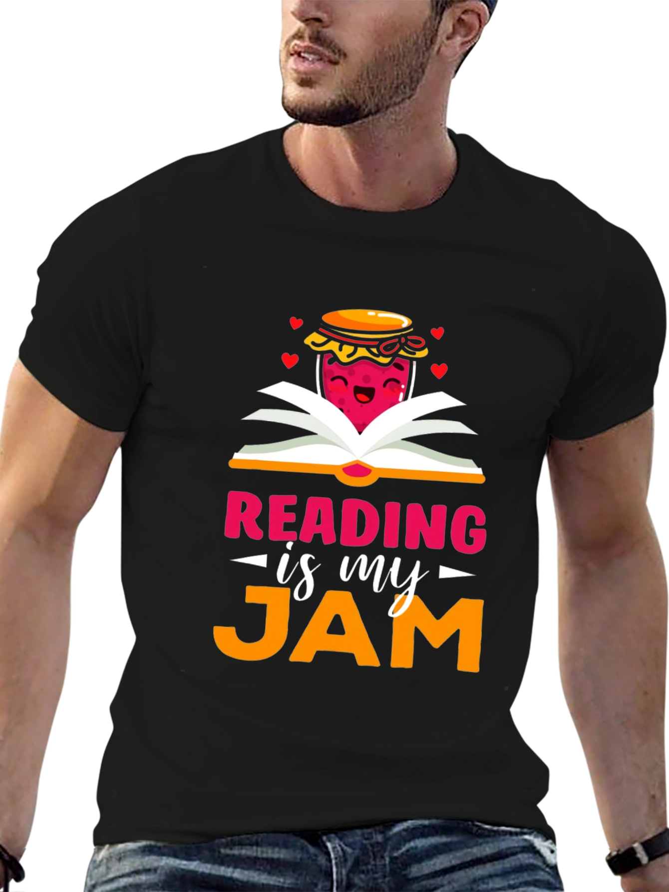 Black Reading is my Jam Black T-Shirt view 6
