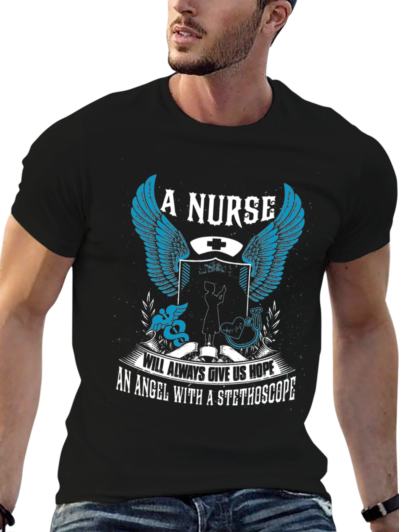 Black A Nurse Will Always Give Us Hope T-Shirt view 6