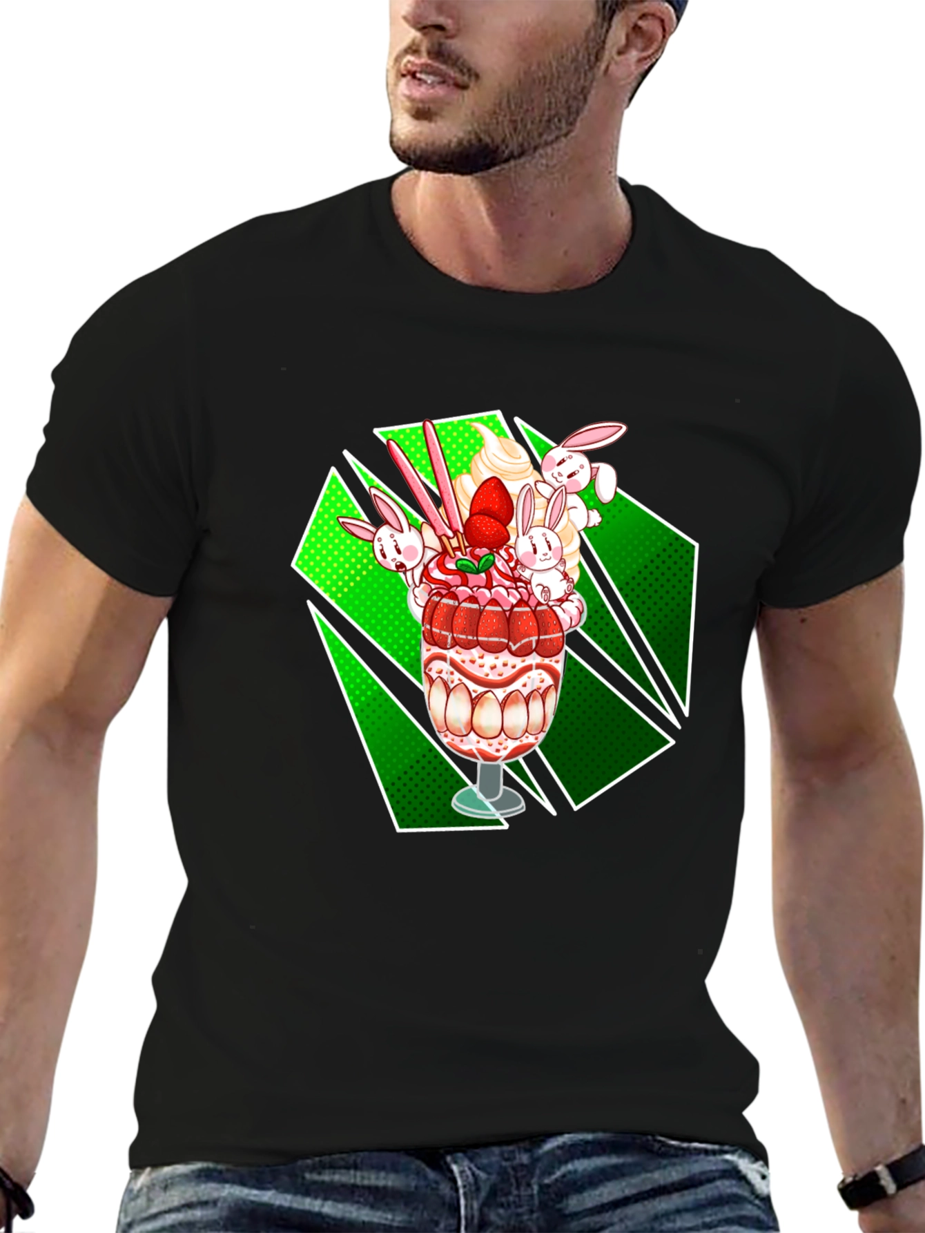 Black Dessert T-Shirt - Funky Food Tee view 6