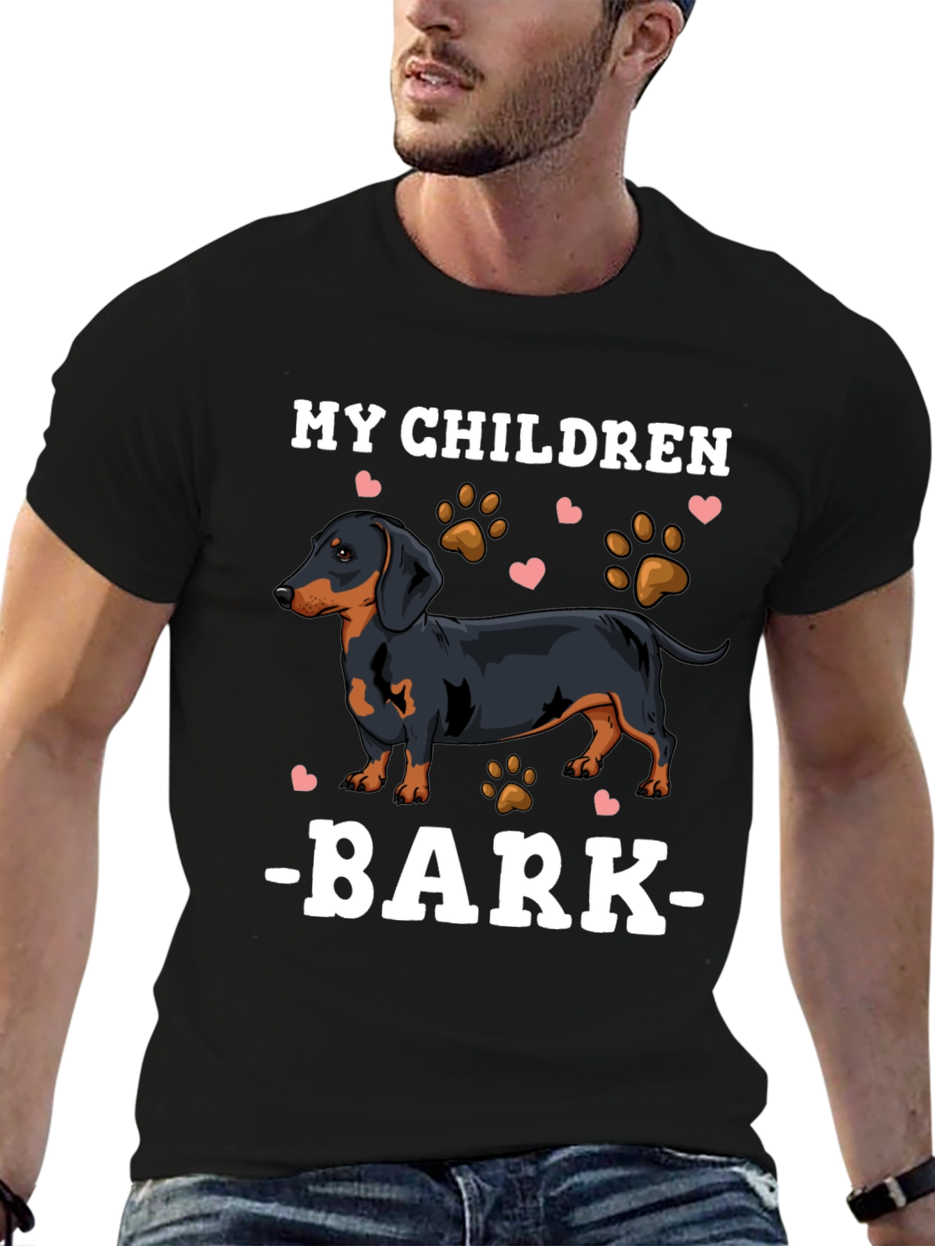Black My Children Bark Dog Lover T-Shirt view 6