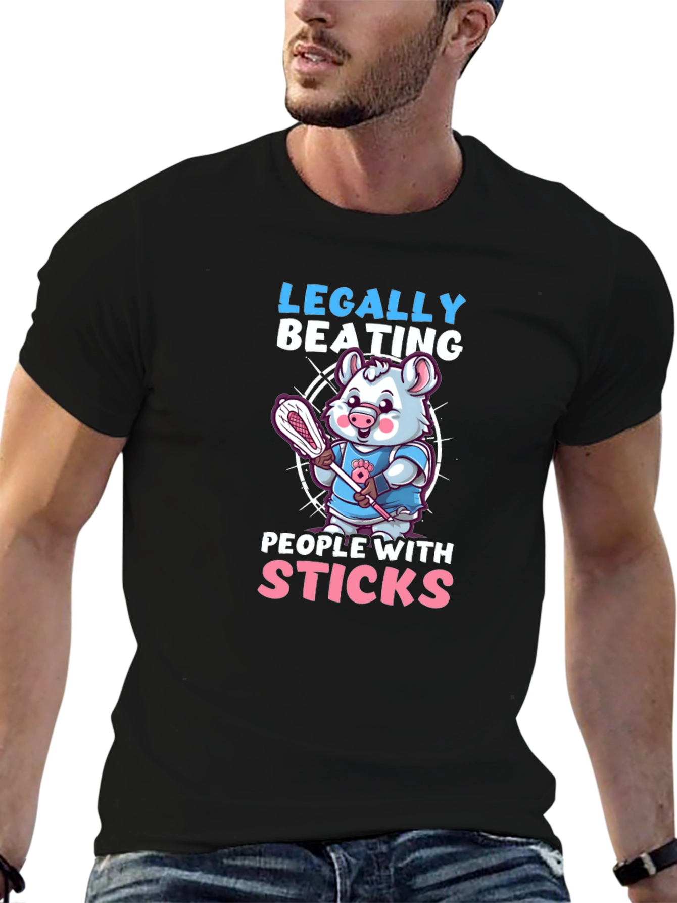 Black Legally Beating People With Sticks T-Shirt view 6