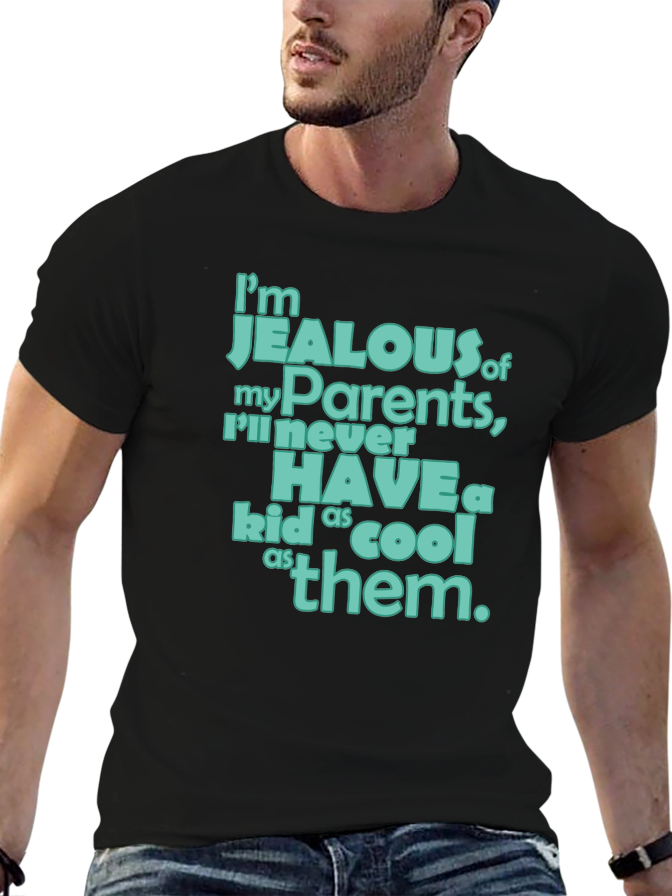 Black Jealous of My Parents T-Shirt view 6