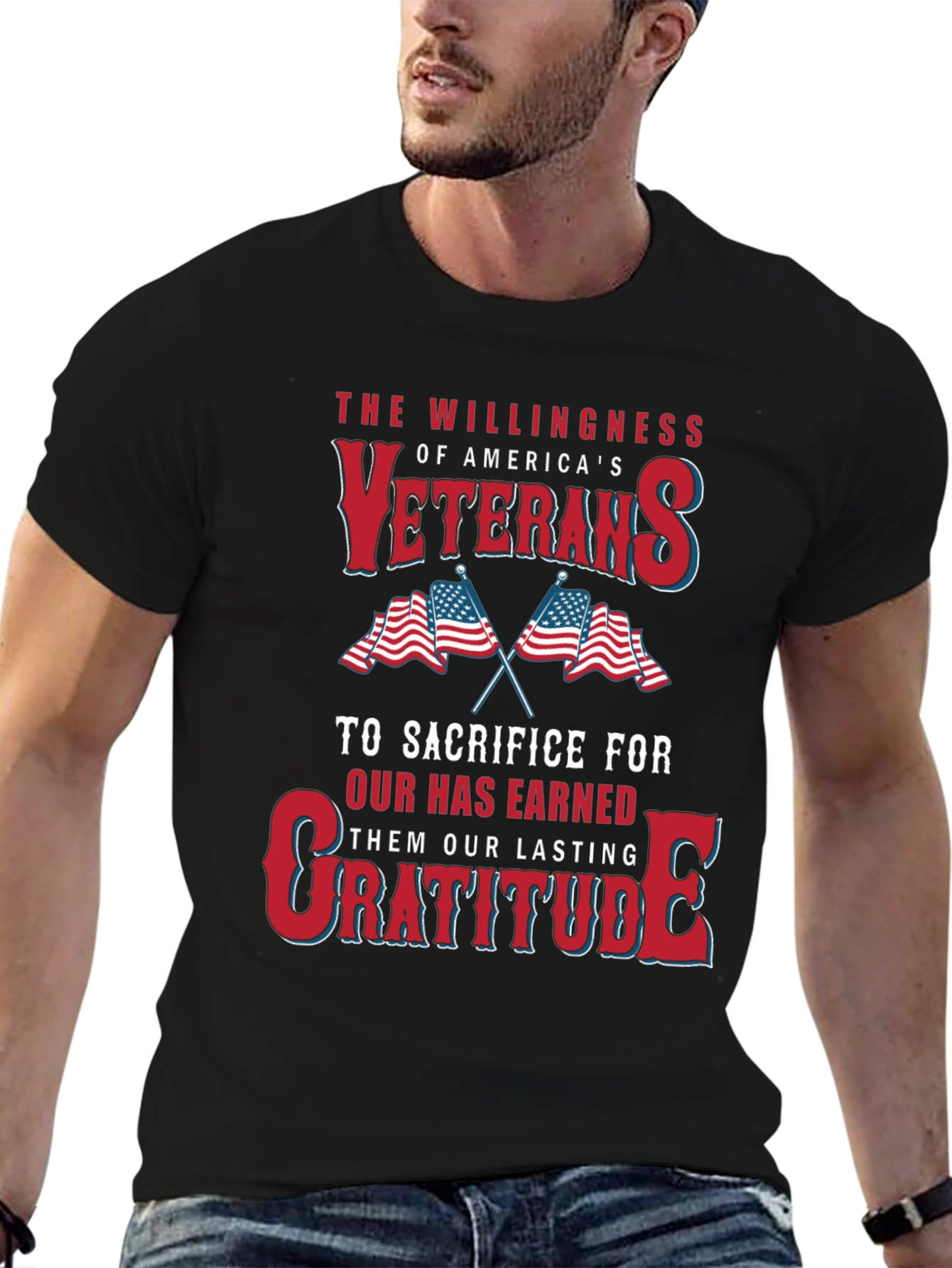 Veterans Gratitude T-Shirt: Patriotic USA Design - 6