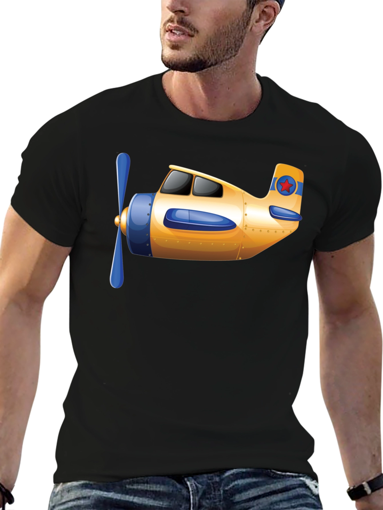 Airplane Graphic T-Shirt - Novelty Aviation Tee - 6