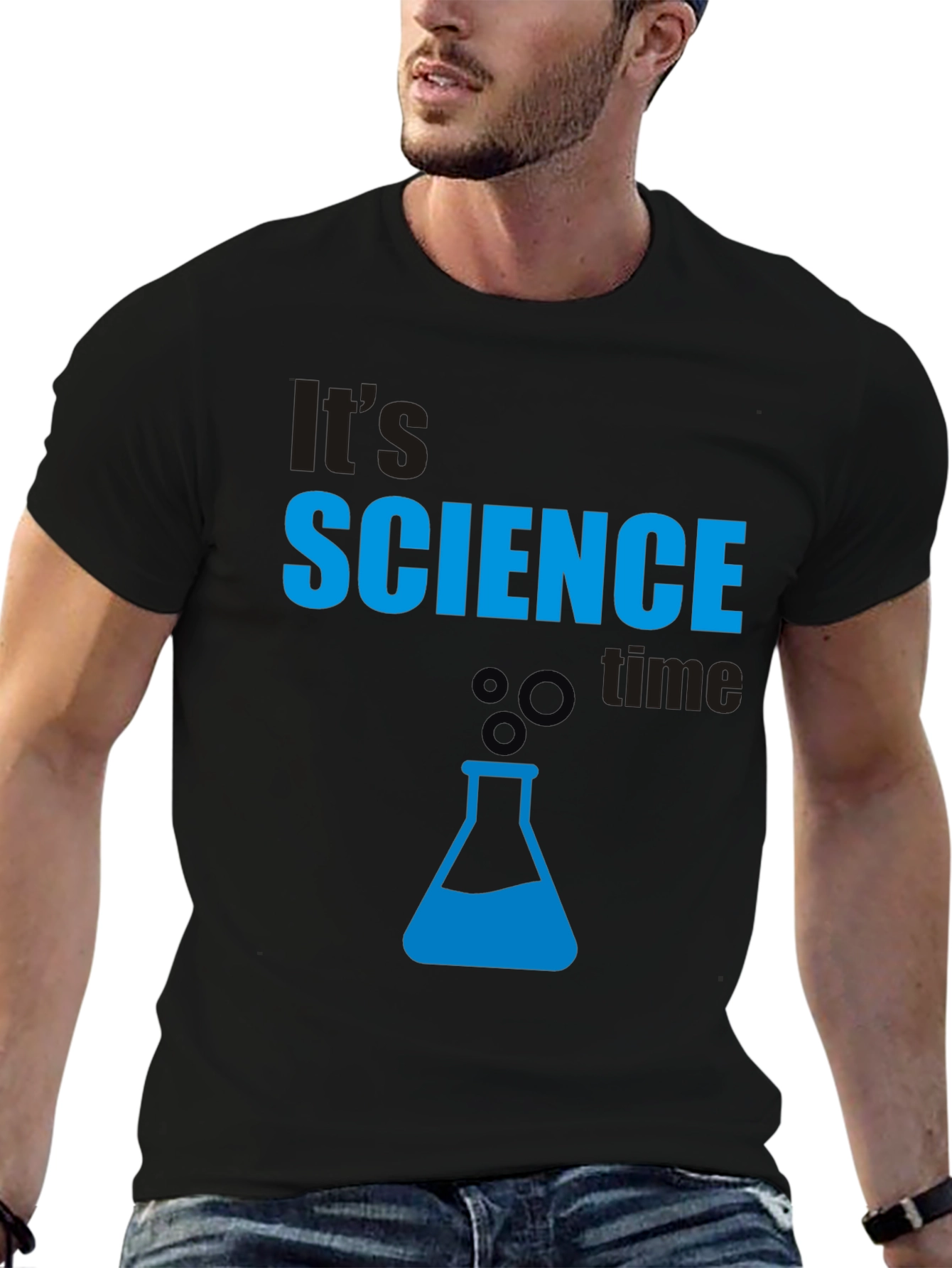 Black It's Science Time T-Shirt view 6
