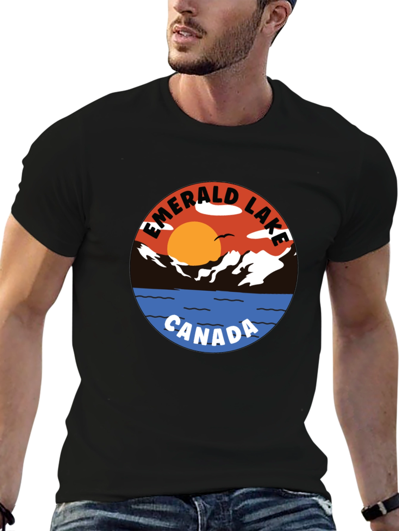 Black Emerald Lake Canada Graphic Tee view 6