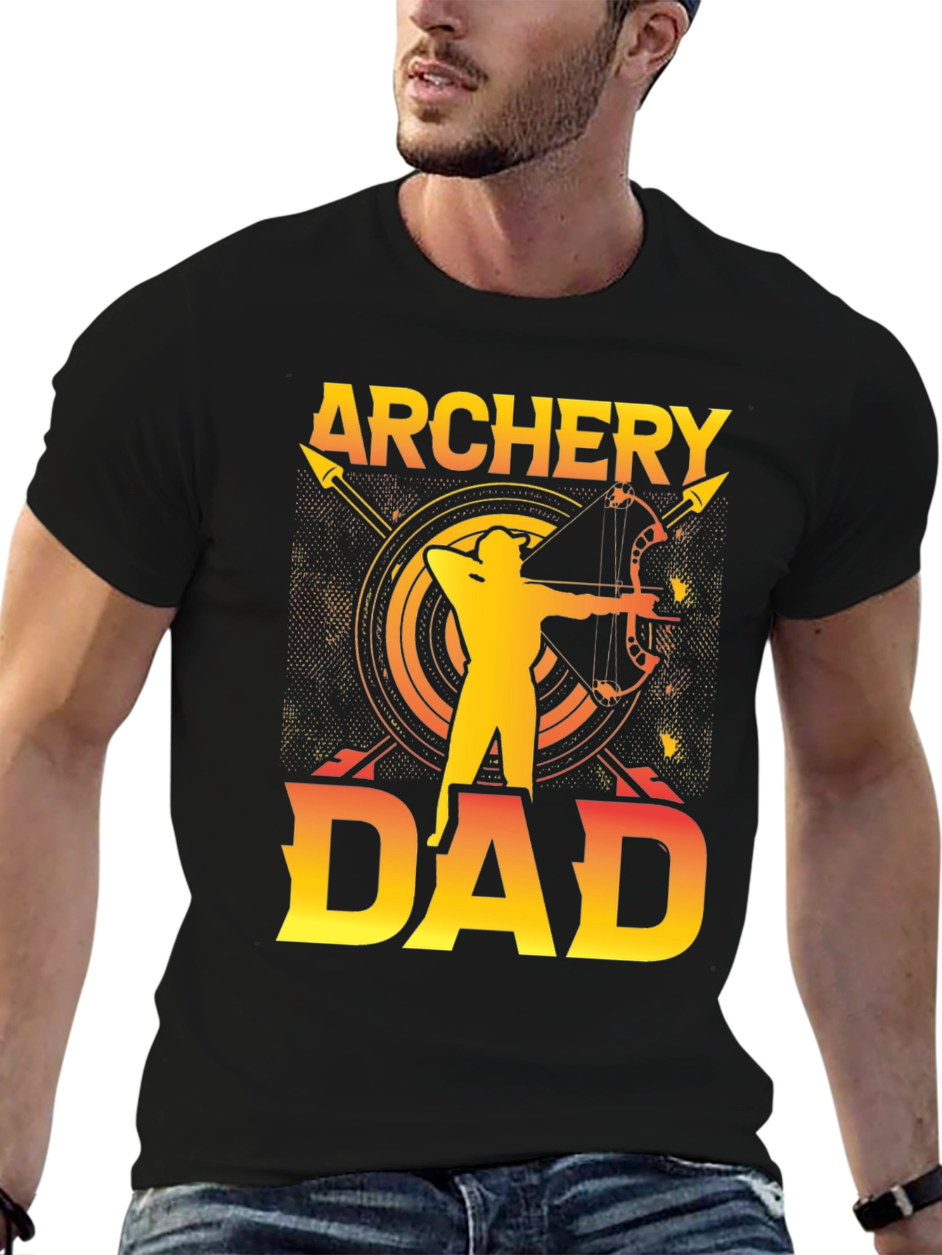 Black Archery Dad Graphic T-Shirt view 6