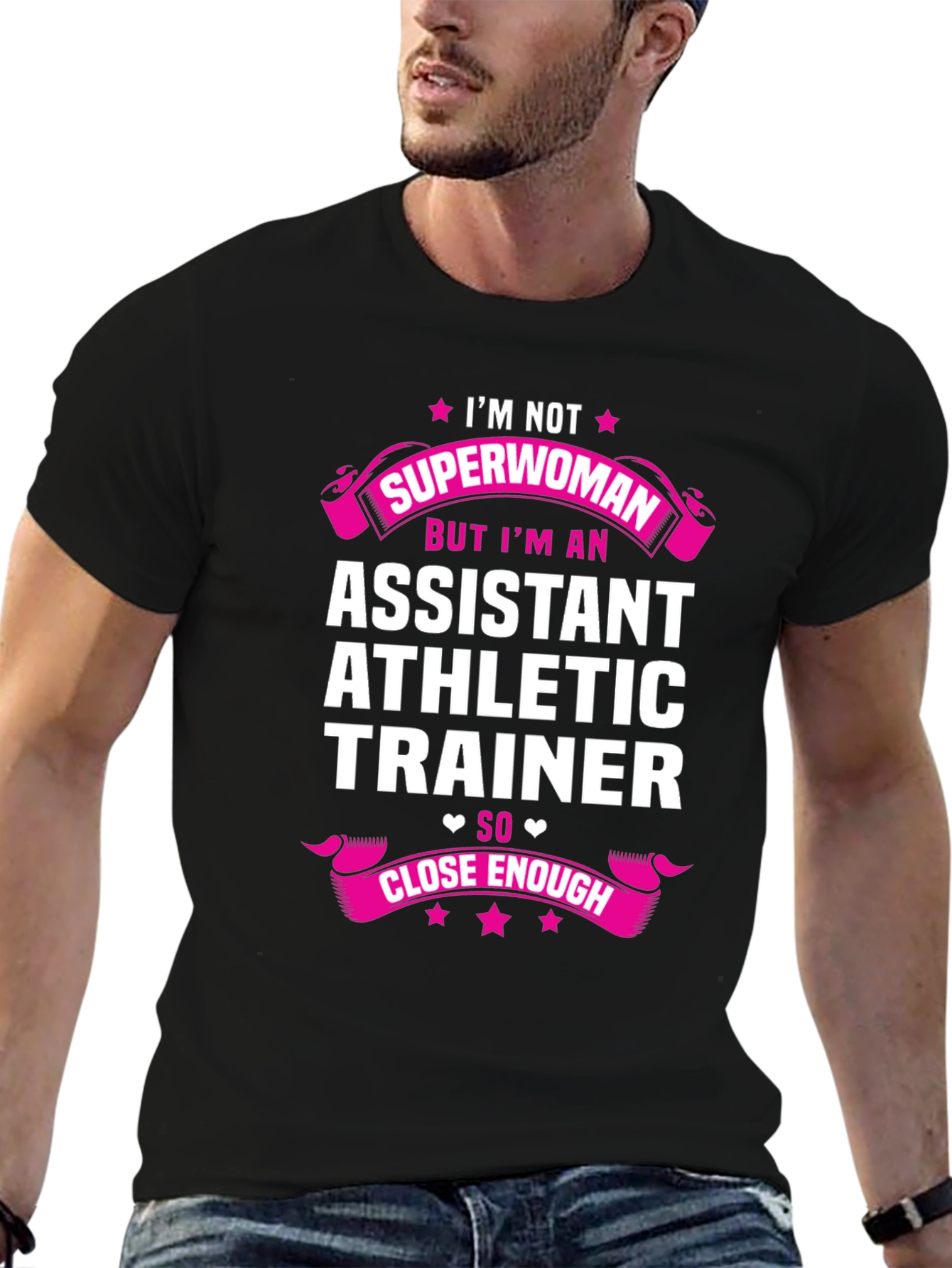 Black Assistant Athletic Trainer T-Shirt view 6