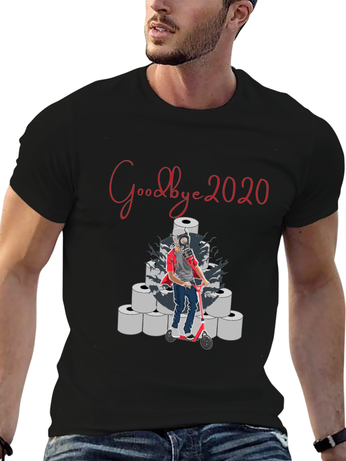 Black Goodbye 2020 Pandemic T-Shirt view 6