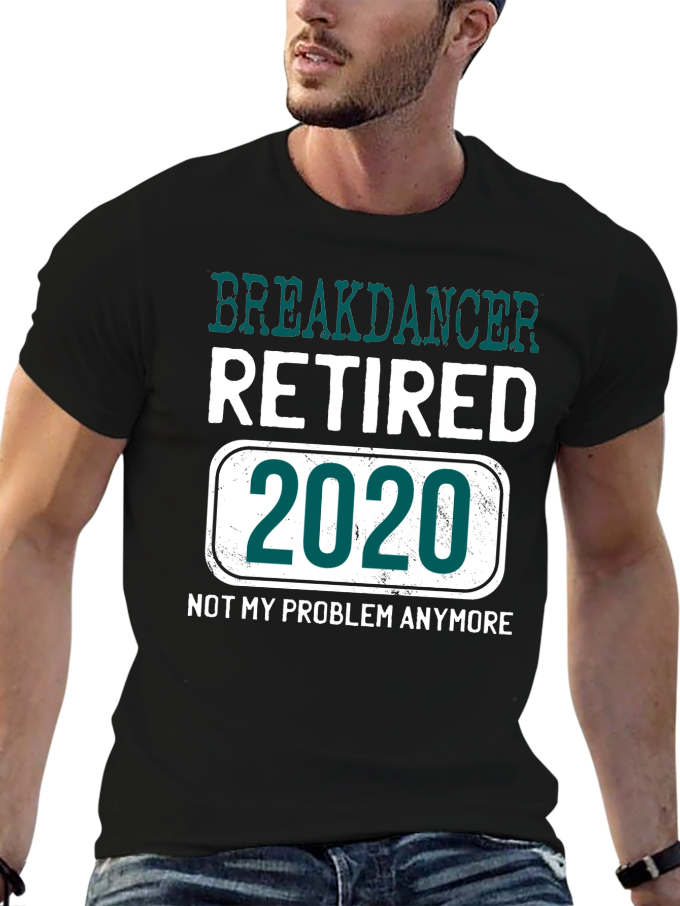 Black Retired Breakdancer 2020 T-Shirt view 6