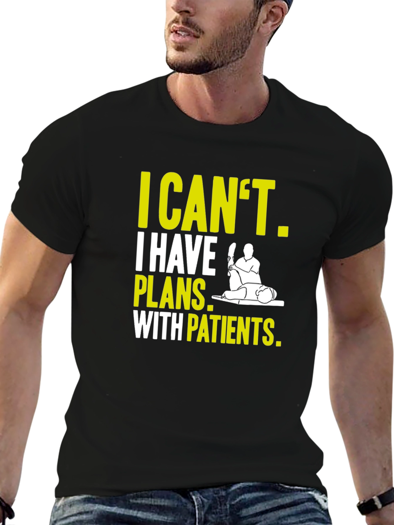 Black Therapist T-Shirt: I Can't, Plans With Patients view 6