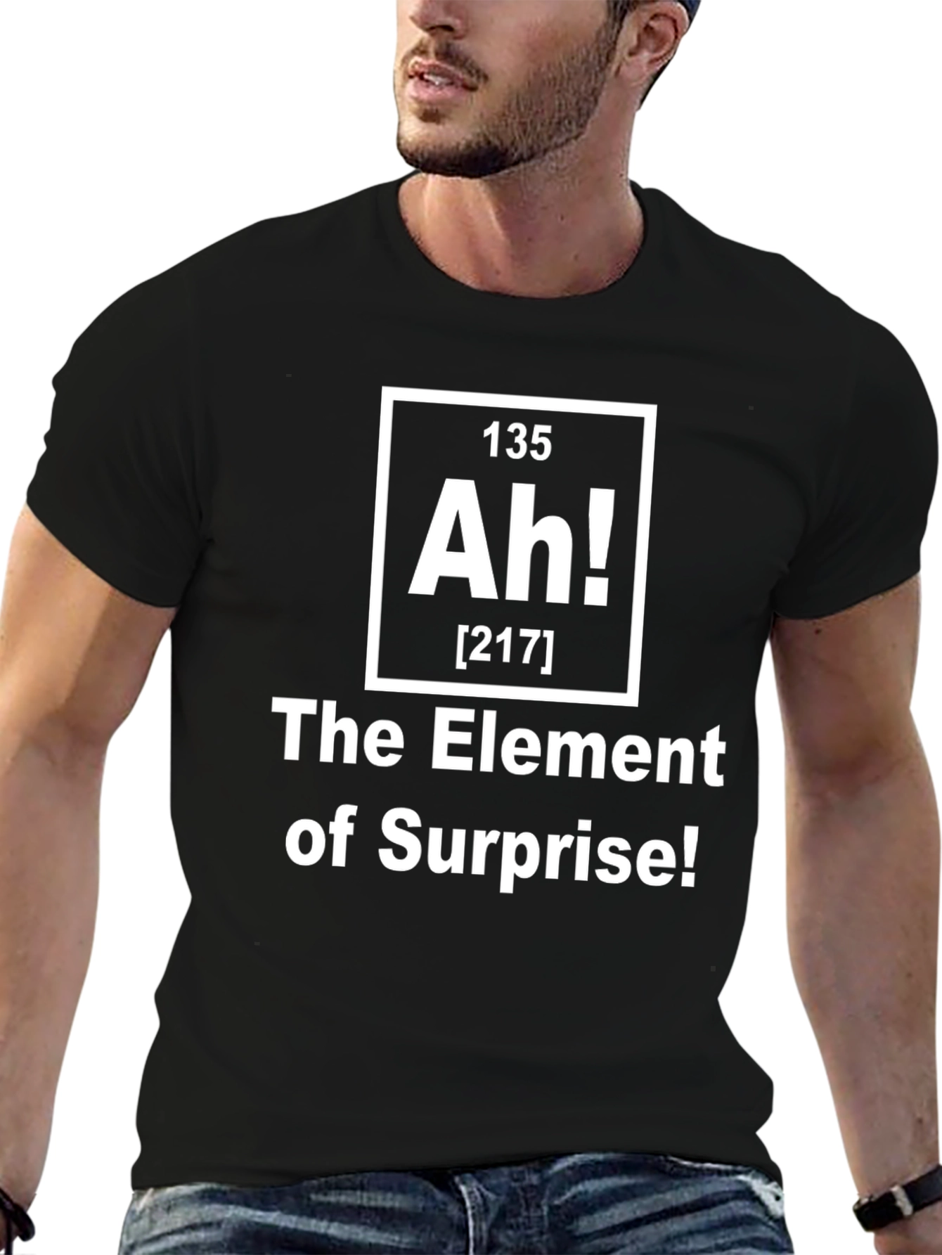 Black Element of Surprise T-Shirt - Funny Chemistry Shirt view 6