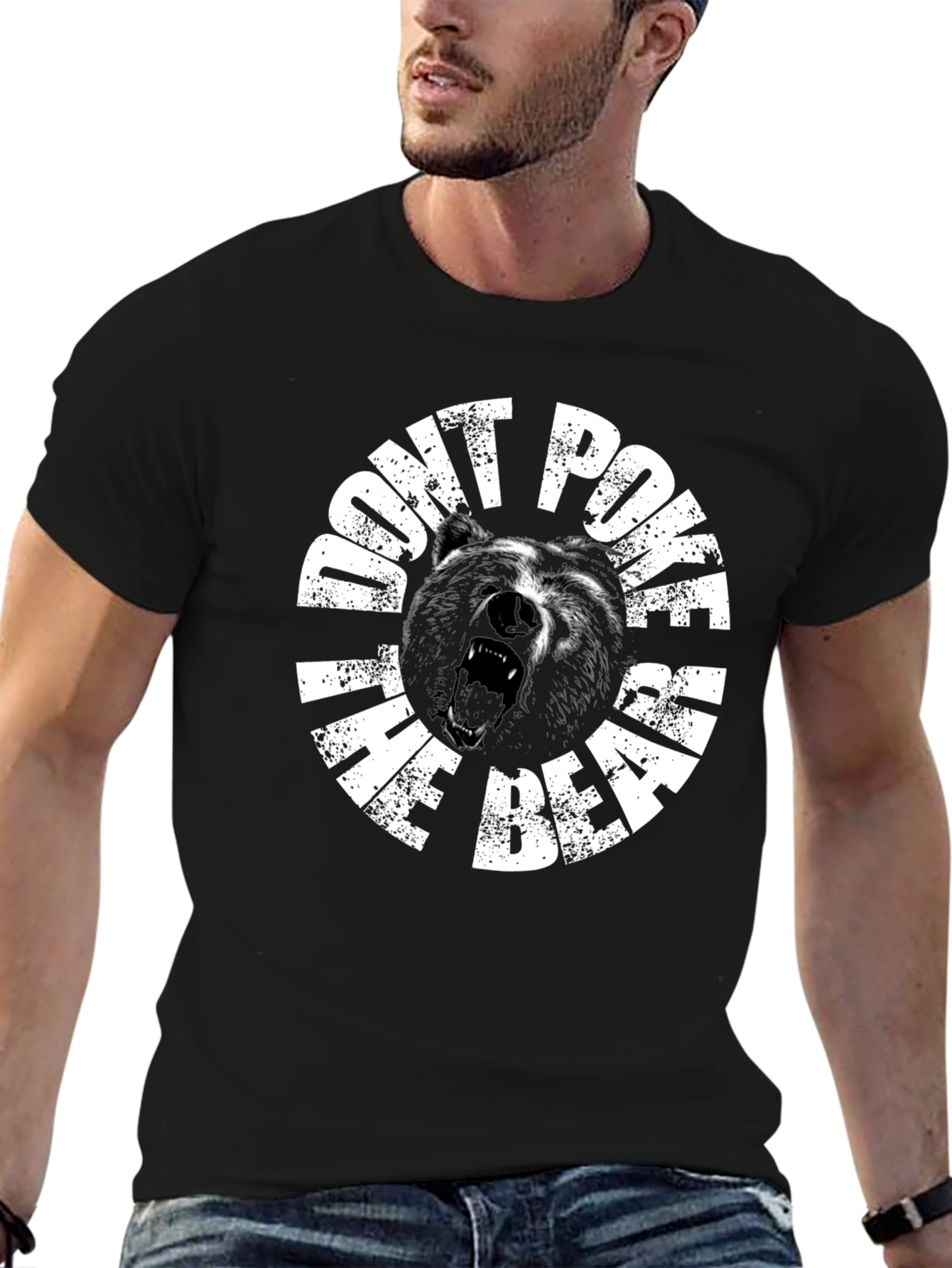 Black Don't Poke the Bear Graphic Tee - Black view 6
