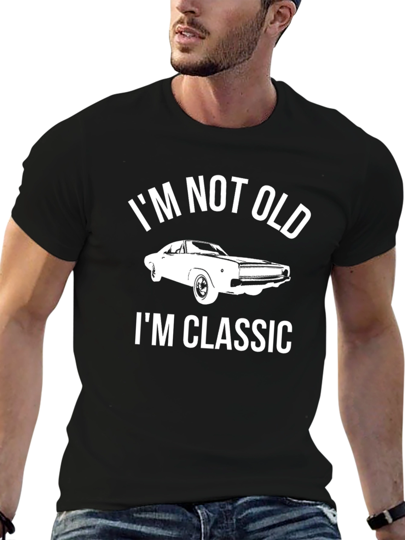 Black I'm Not Old, I'm Classic Car T-Shirt view 6