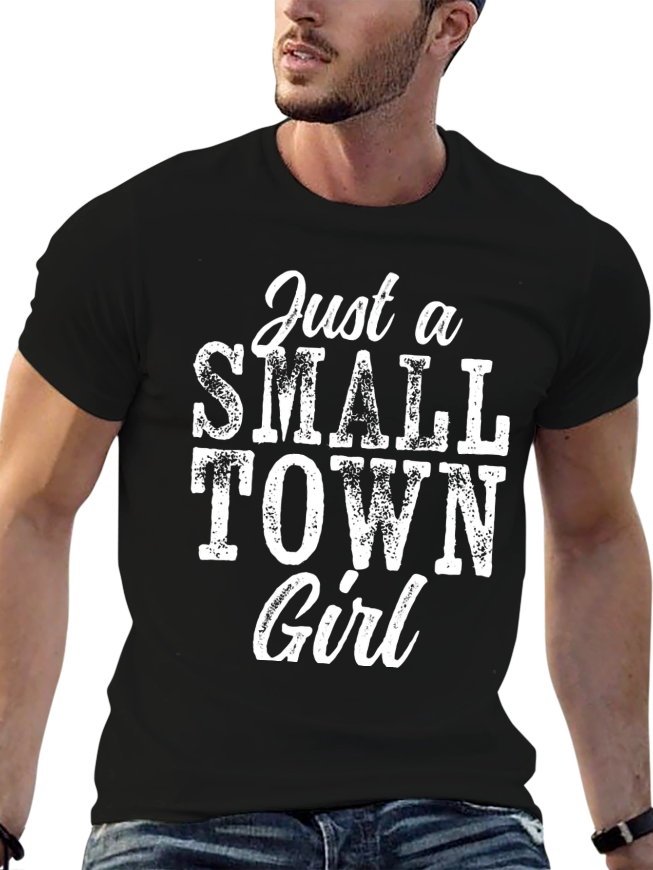 Black Just a Small Town Girl Graphic Tee view 6
