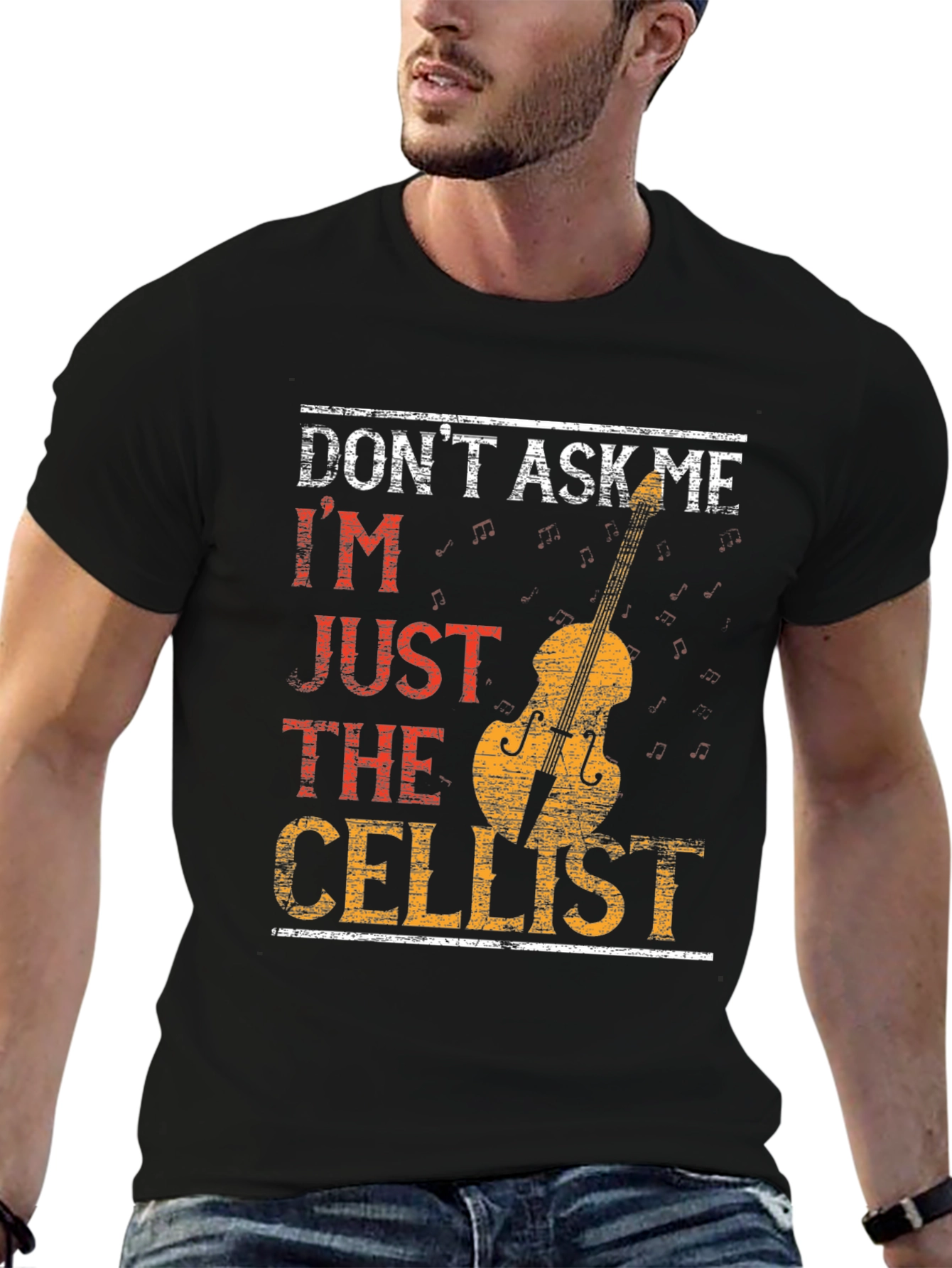 Black Don't Ask Me I'm Just The Cellist T-Shirt view 6