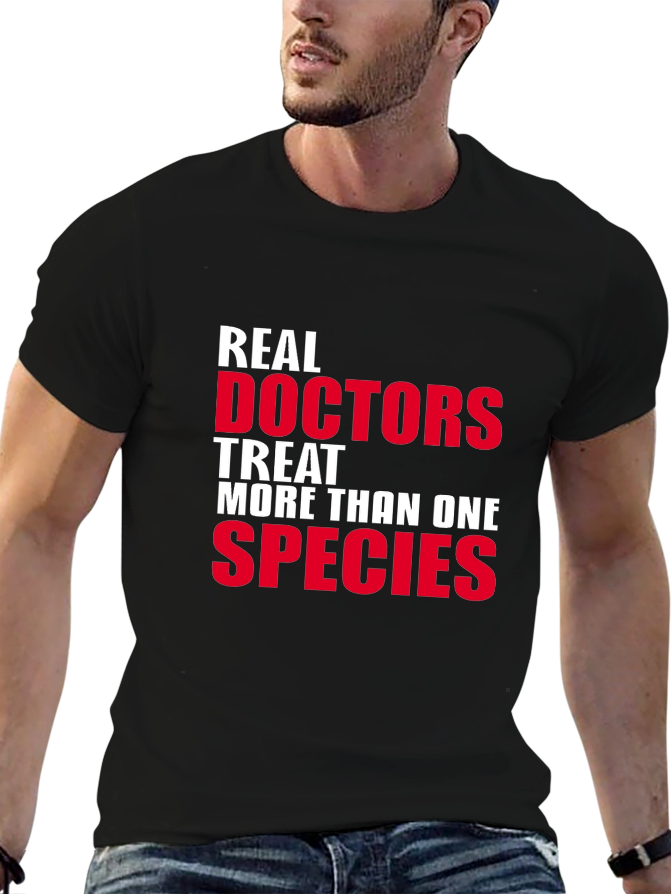 Black Real Doctors Treat More Than One Species T-Shirt view 6