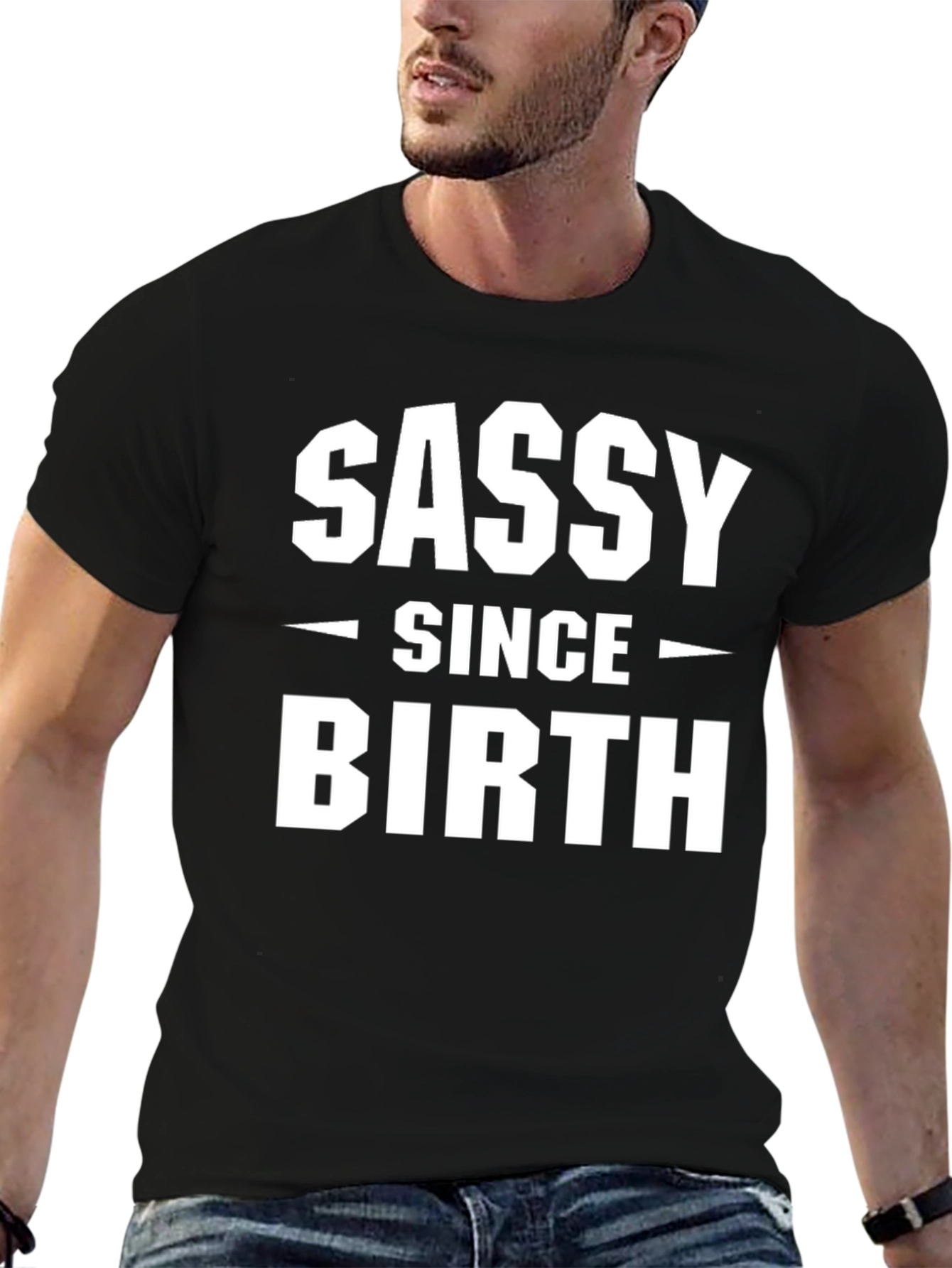 Black Sassy Since Birth Black T-Shirt view 6