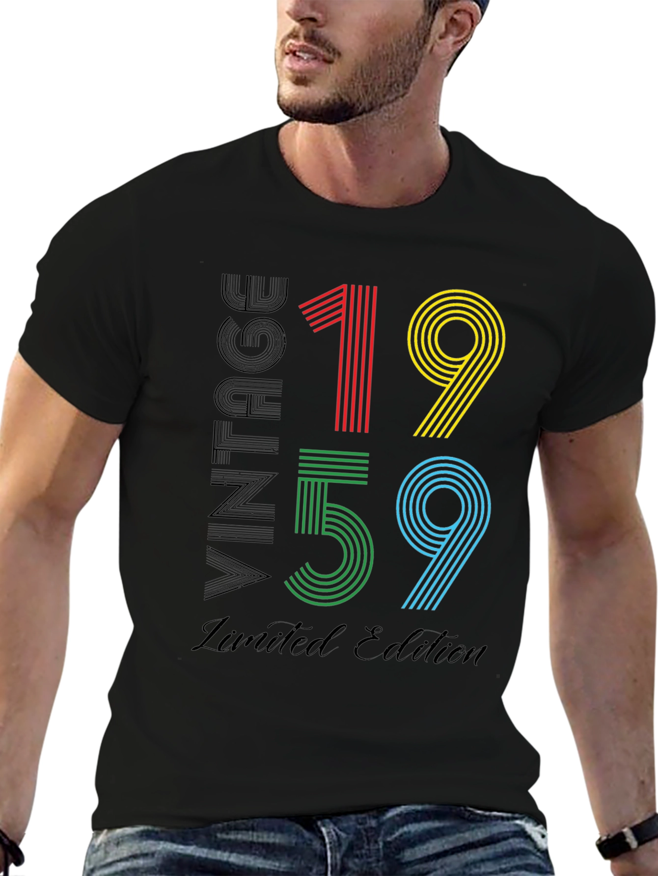 Black Vintage 1959 Limited Edition T-Shirt view 6