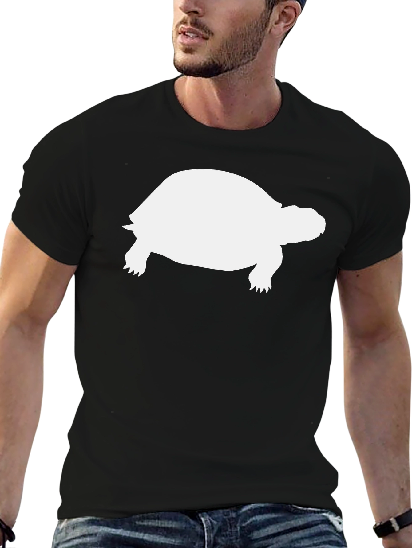 Black Turtle Graphic Tee - Cool Reptile Shirt view 6