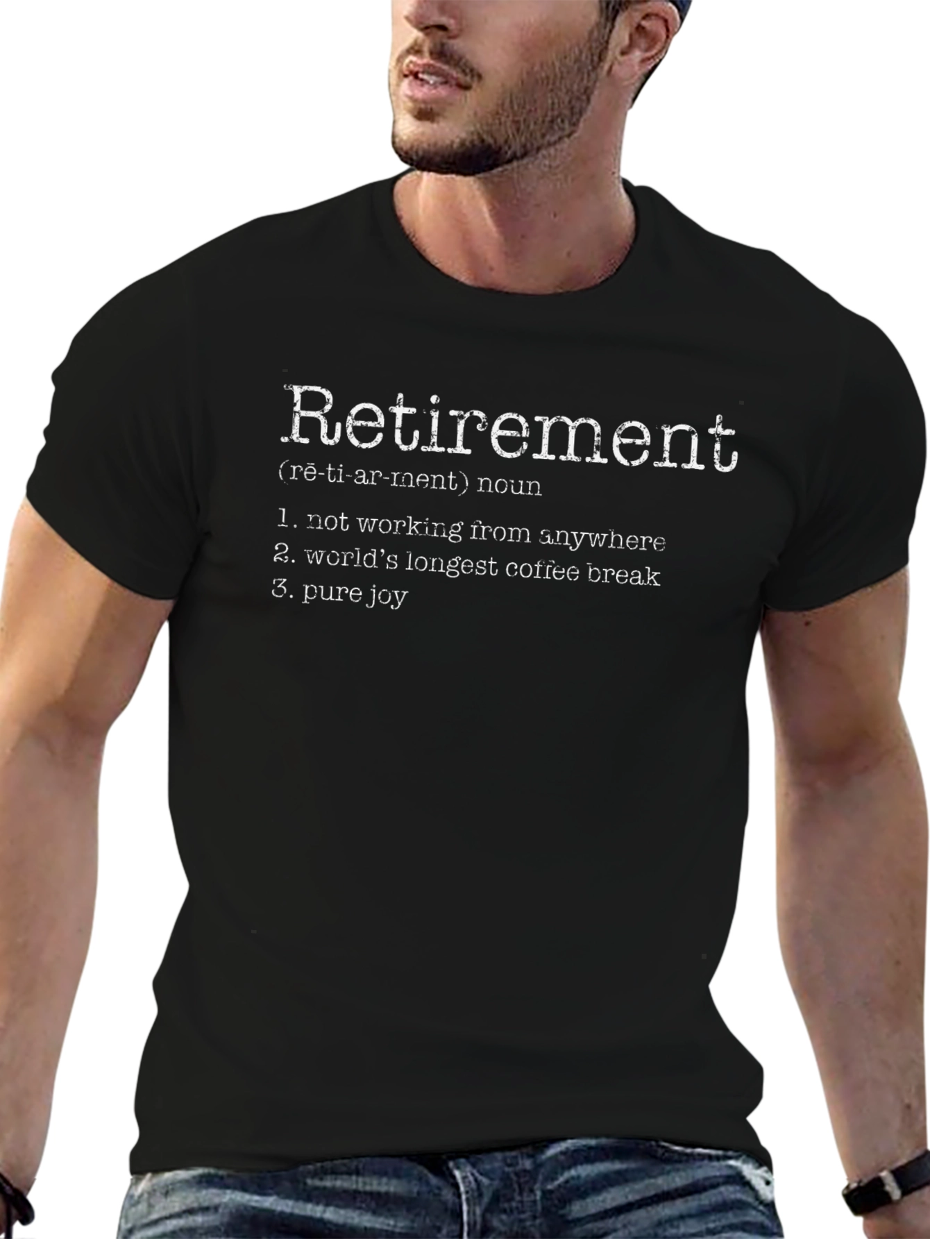 Black Funny Retirement Definition T-Shirt - Perfect Gift view 6