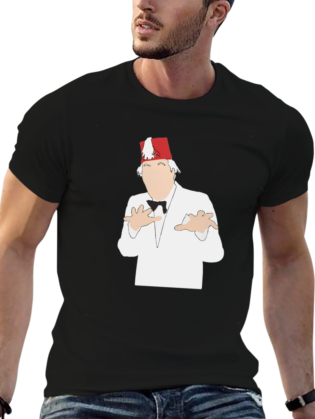 Black Marty Feldman Fez T-Shirt view 6