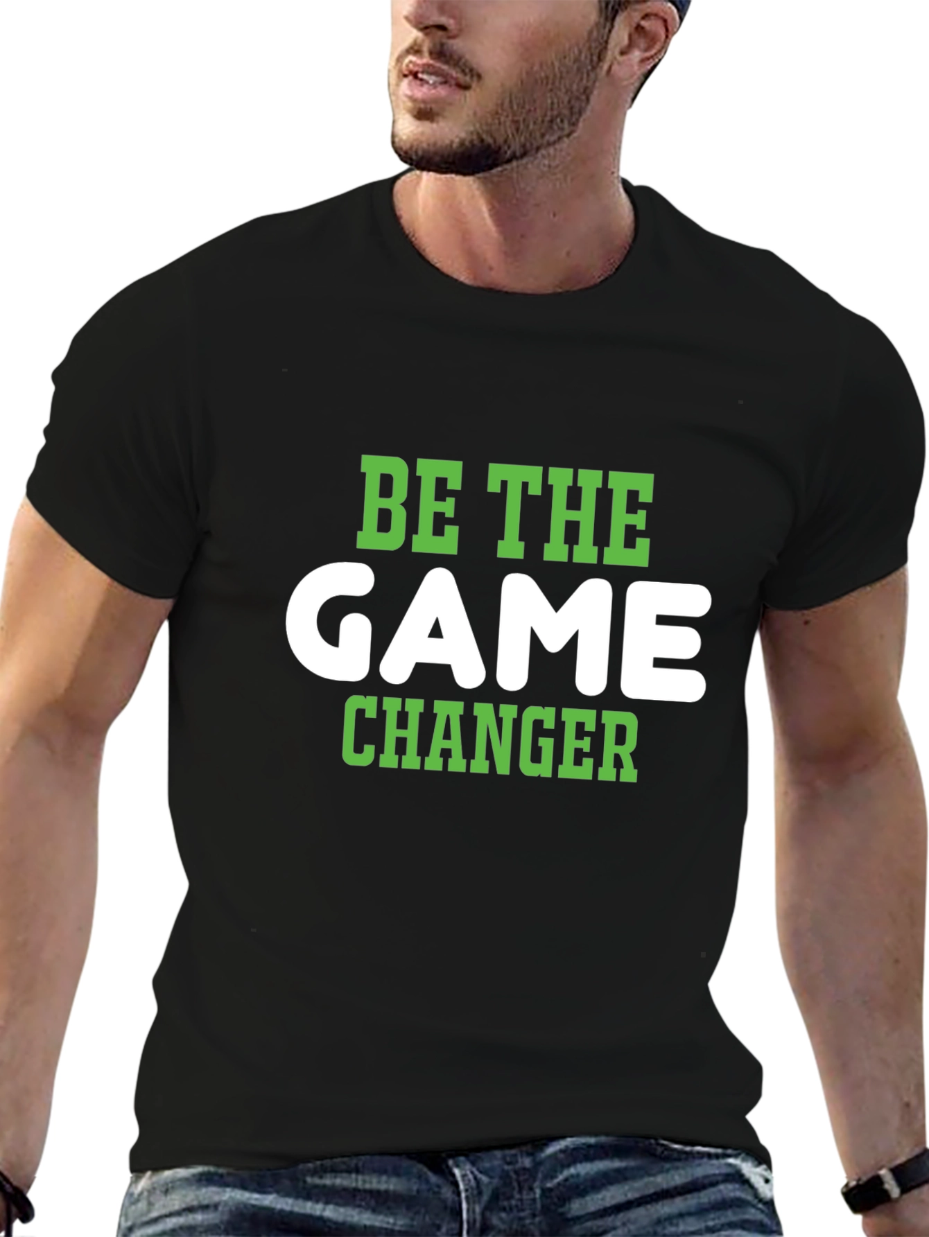 Black Be the Game Changer Graphic Tee - Black view 6