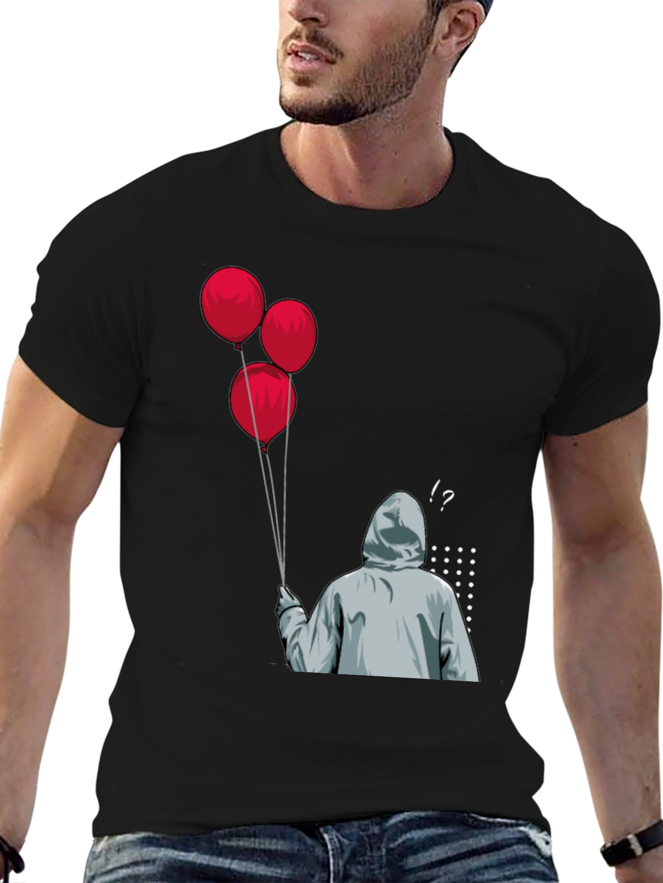 IT Pennywise T-Shirt: Red Balloons & Creepy Clown Design - 6