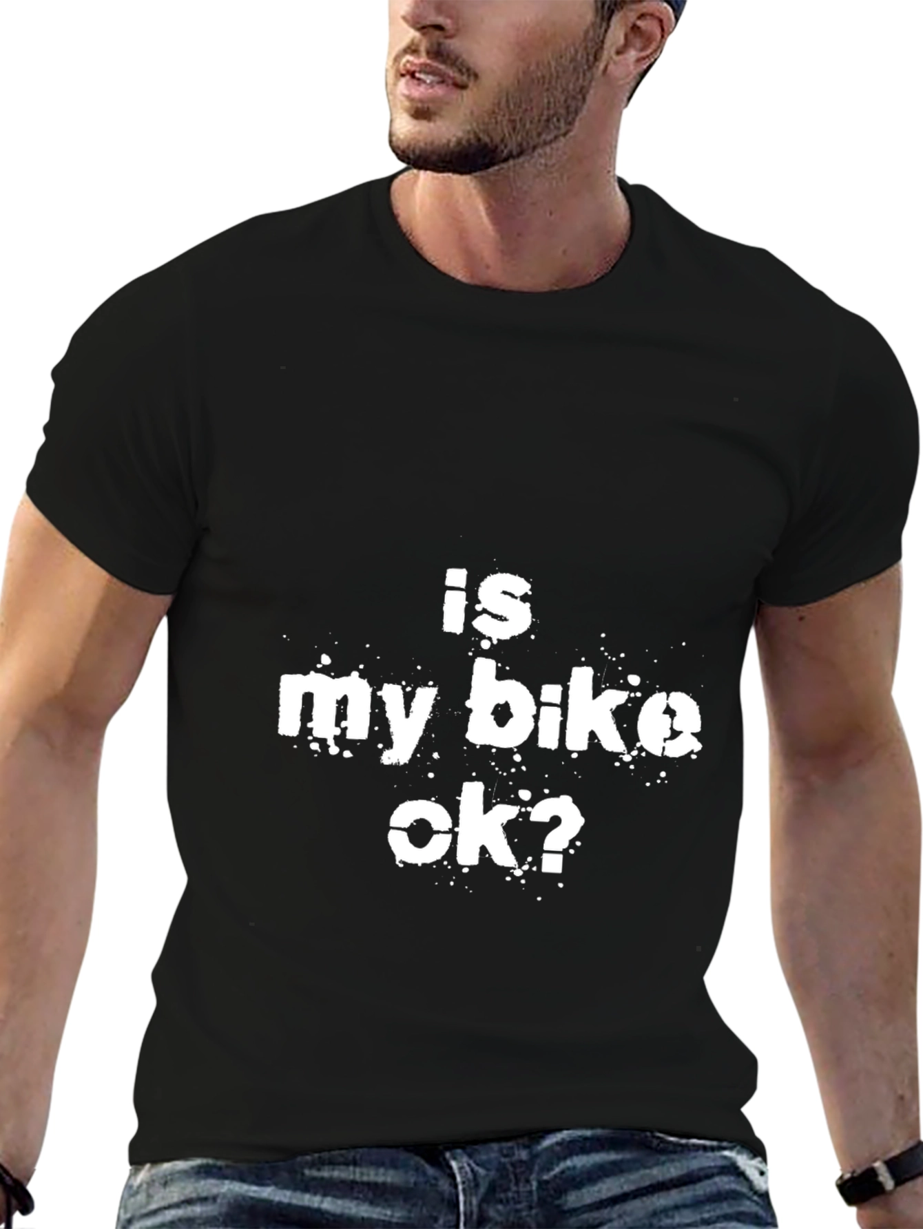 Black Is My Bike OK? Graphic Tee view 6