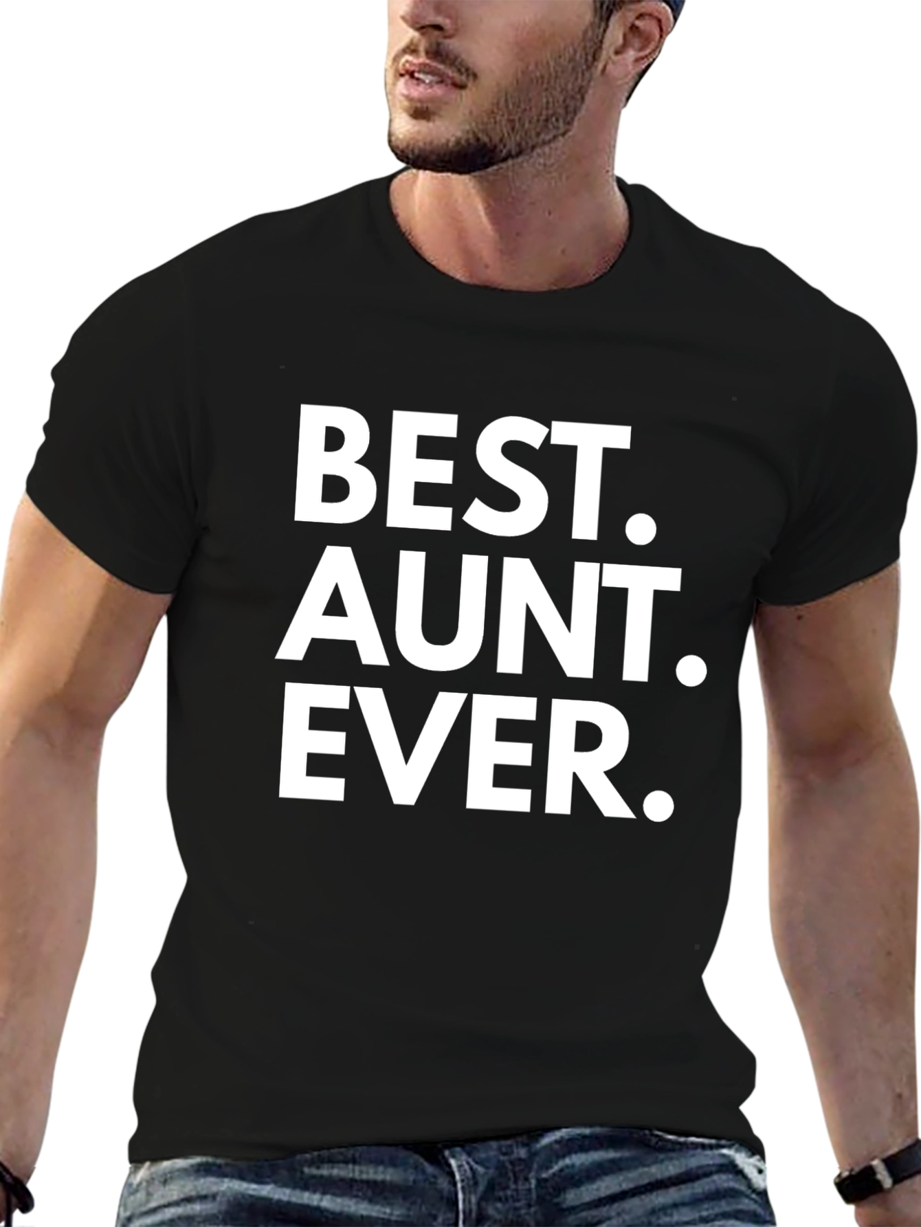 Black Best Aunt Ever T-Shirt - Black Novelty Tee view 6