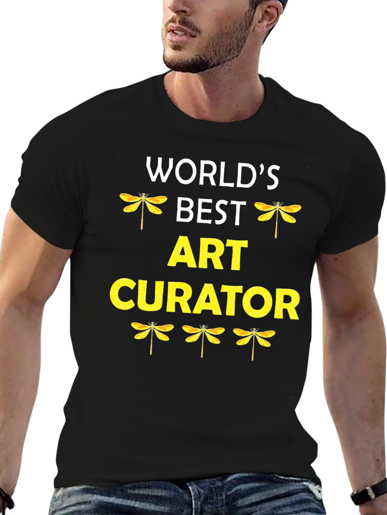 Black World's Best Art Curator Graphic Tee view 6