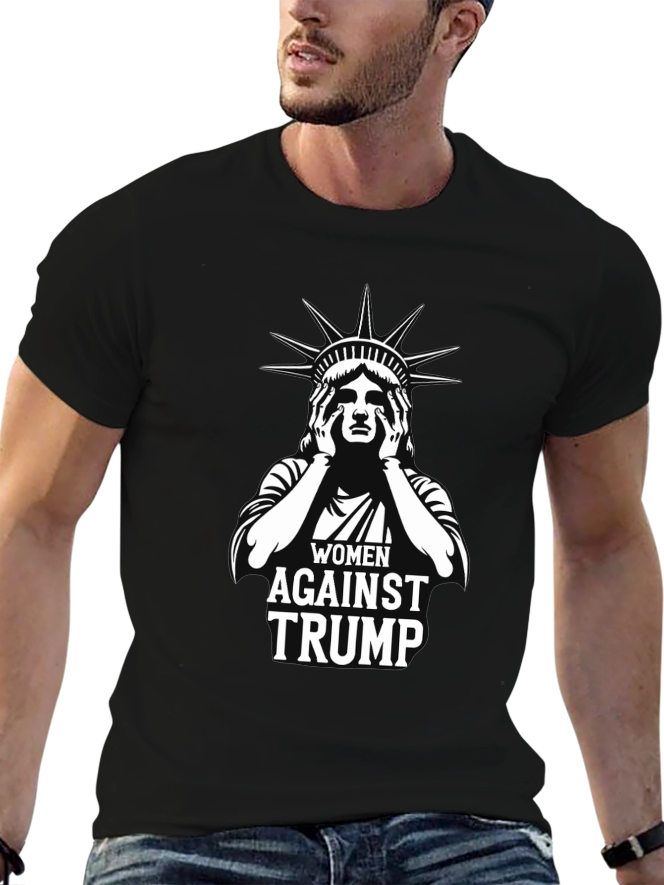 Black Women Against Trump Graphic T-Shirt view 6