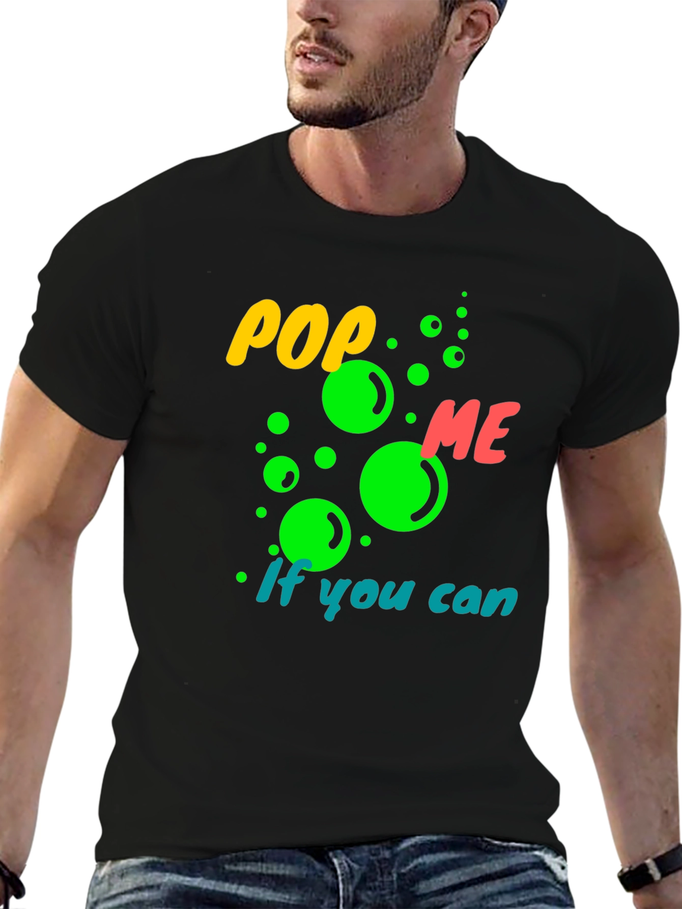 Black Pop Me If You Can Graphic Tee view 6