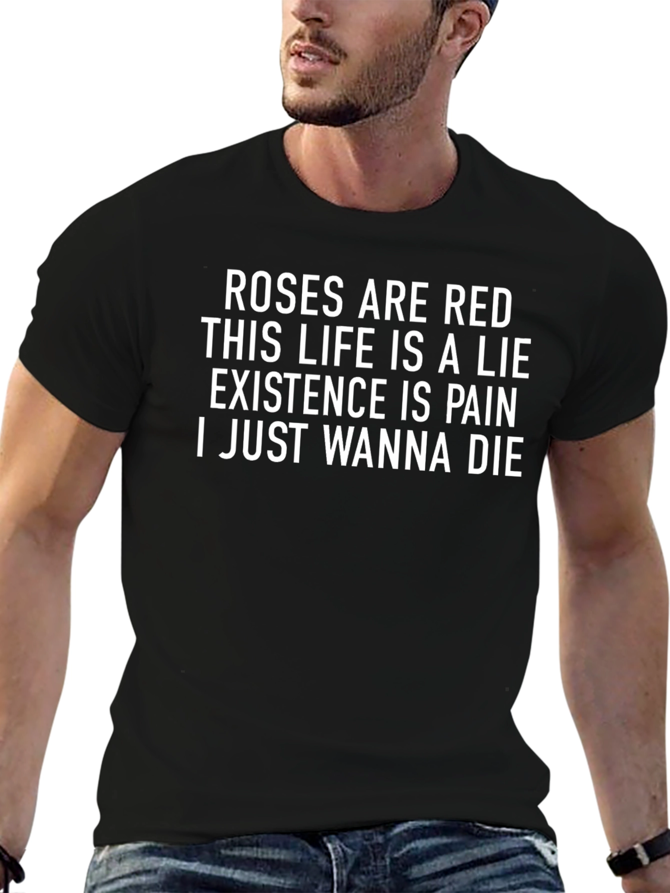 Black Roses are Red Graphic Tee view 6