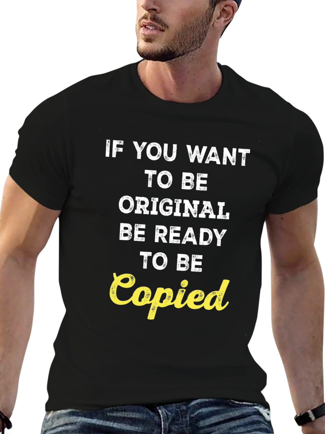 Black Originality T-Shirt - Be Ready to Be Copied view 6