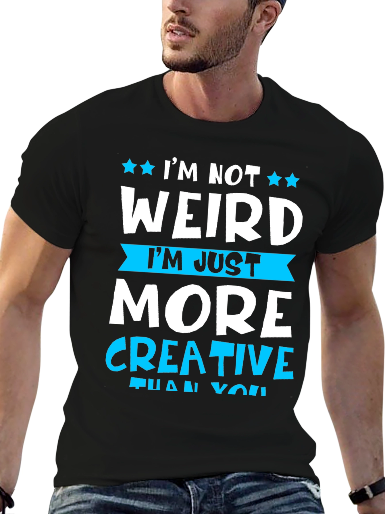 Black I'm Not Weird T-Shirt view 6
