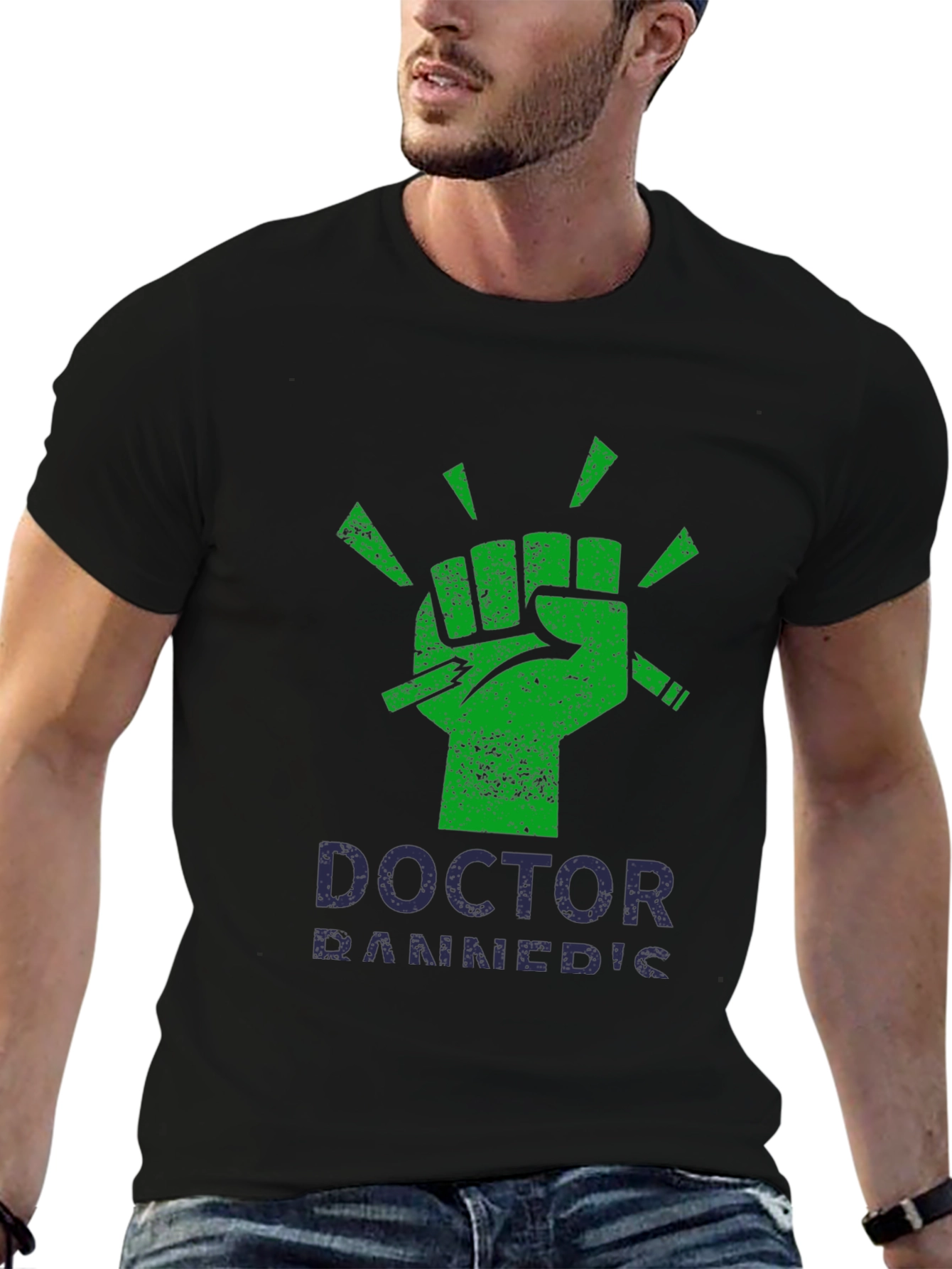 Black Doctor Rannedic Novelty T-Shirt view 6