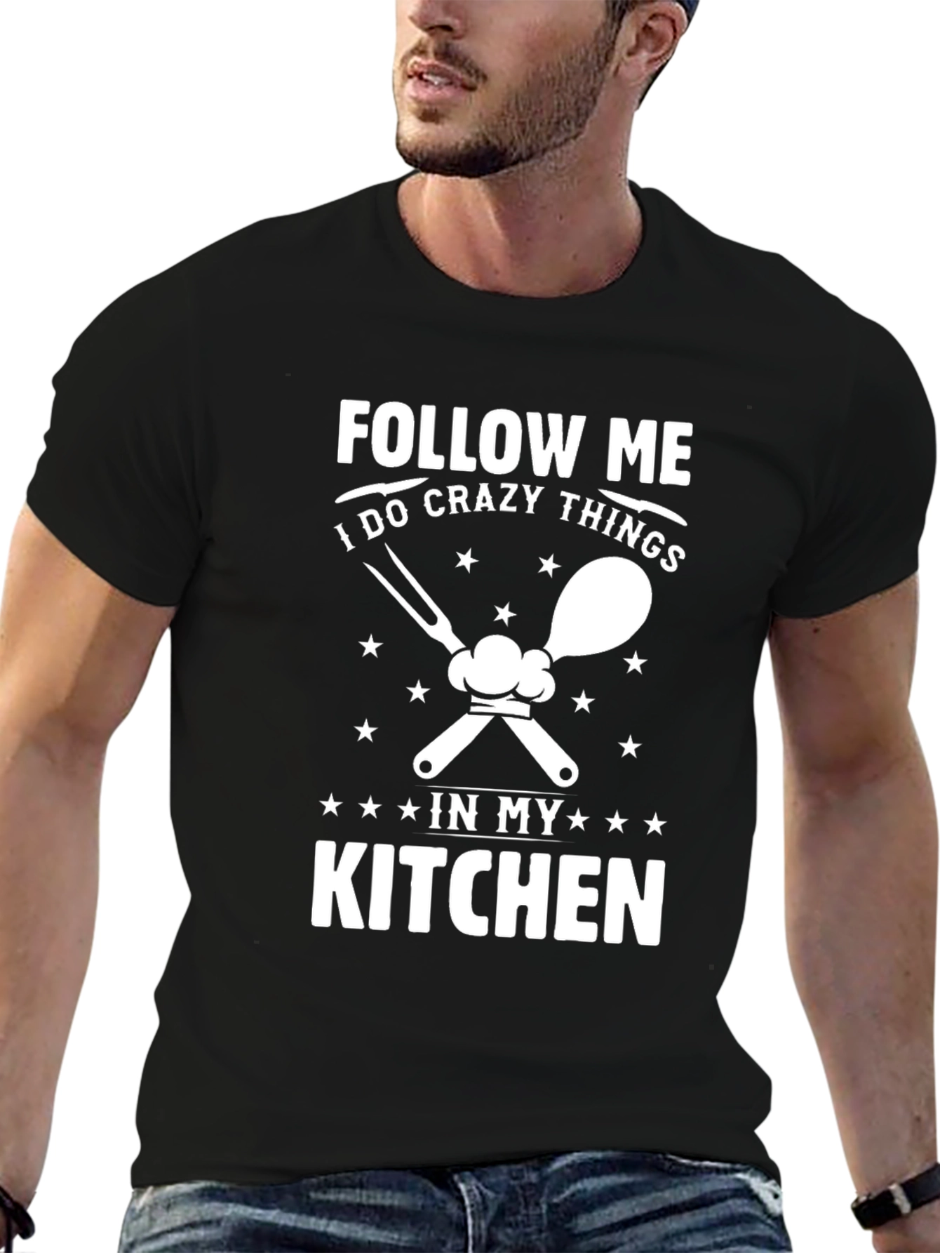 Black Crazy Kitchen T-Shirt view 6