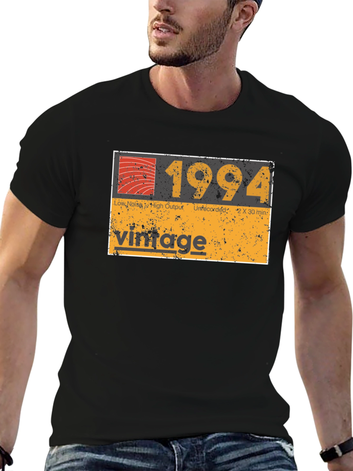 Black Vintage 1994 Cassette Tape Graphic T-Shirt view 6