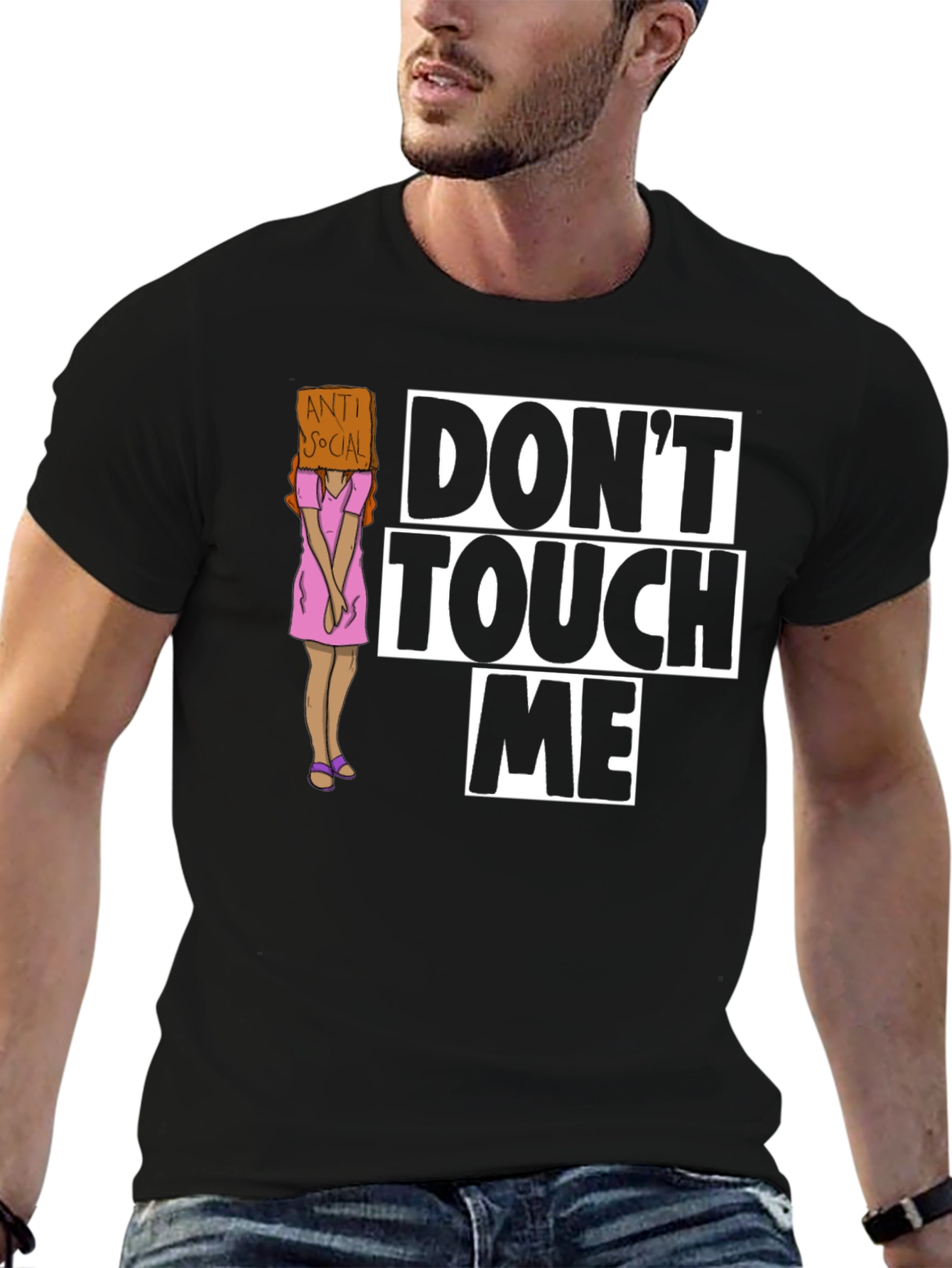 Black Don't Touch Me Graphic T-Shirt - Anti-Social Humor view 6