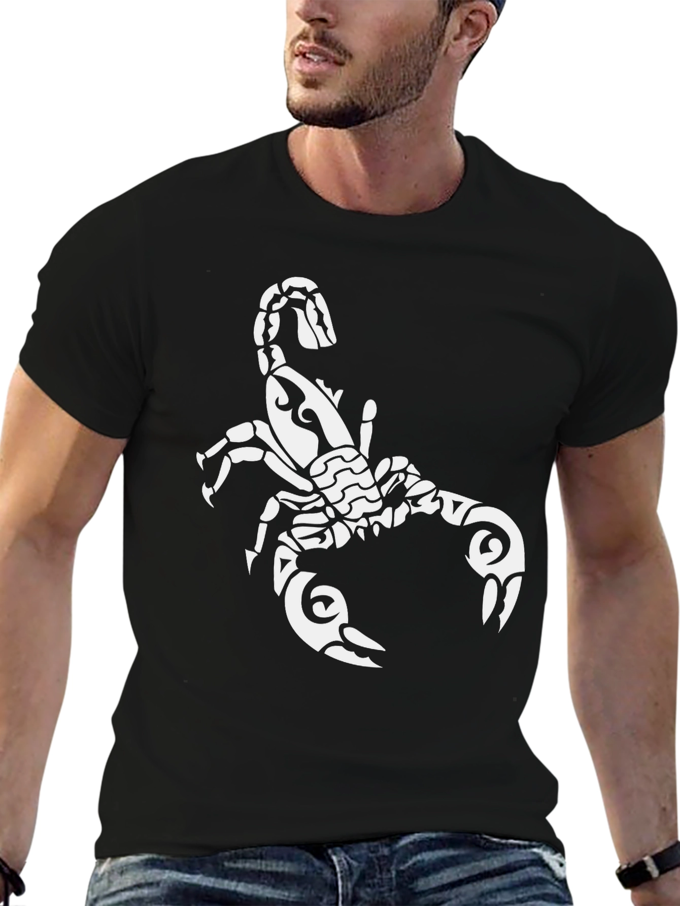 Black Scorpion Graphic Tee - Bold Black Cotton view 6