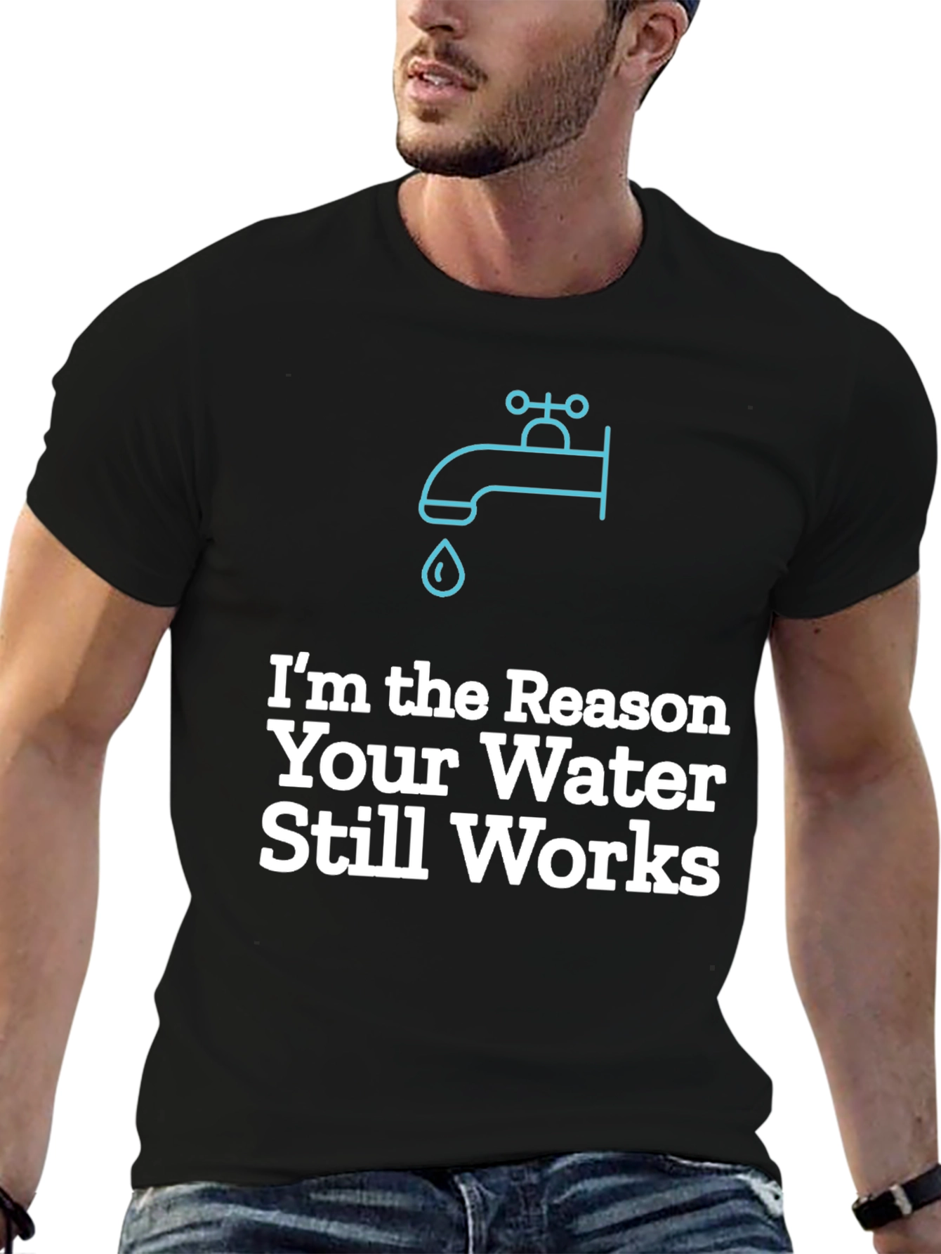 Black Reason Your Water Still Works Graphic Tee - Black view 6