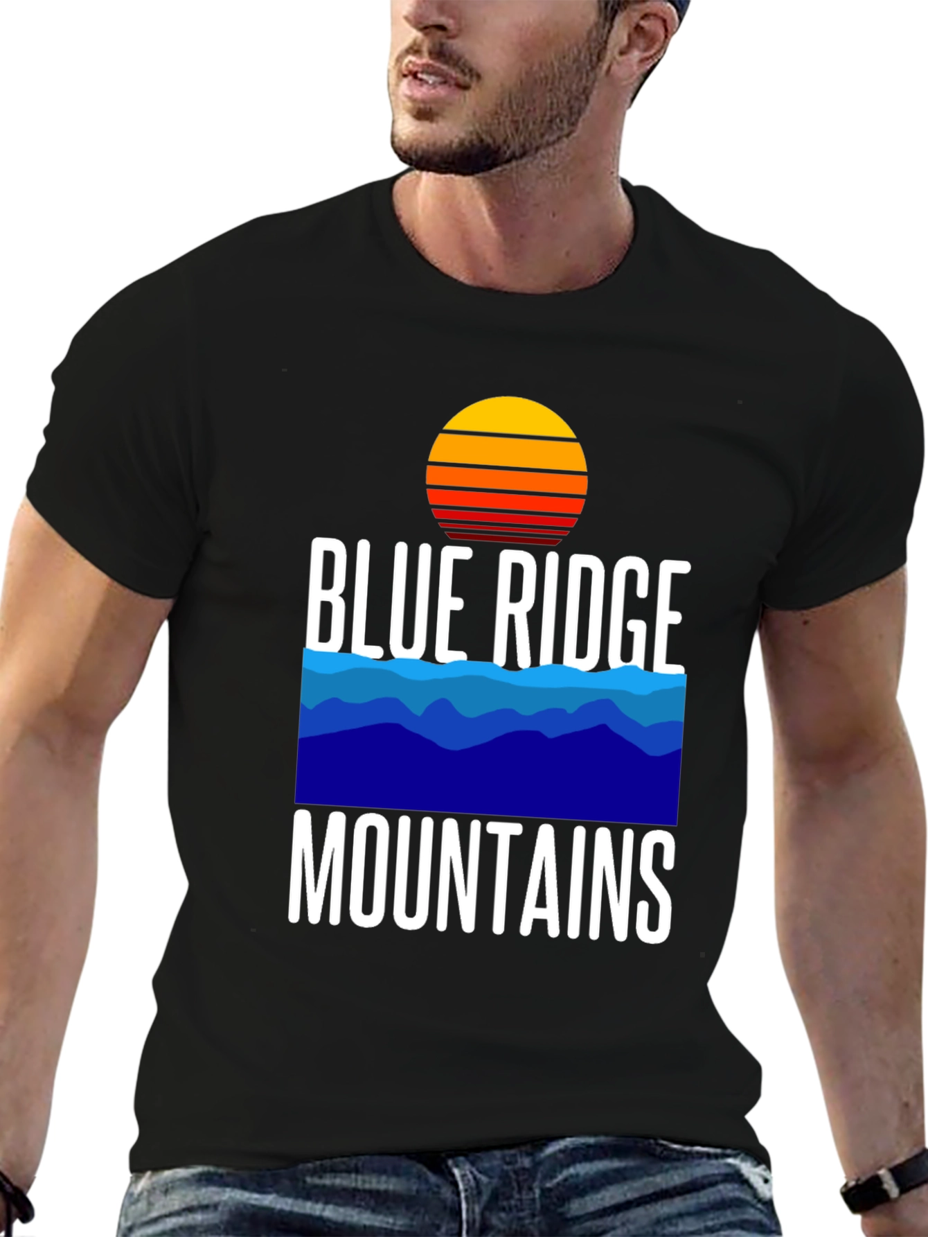 Black Blue Ridge Mountains Graphic Tee view 6
