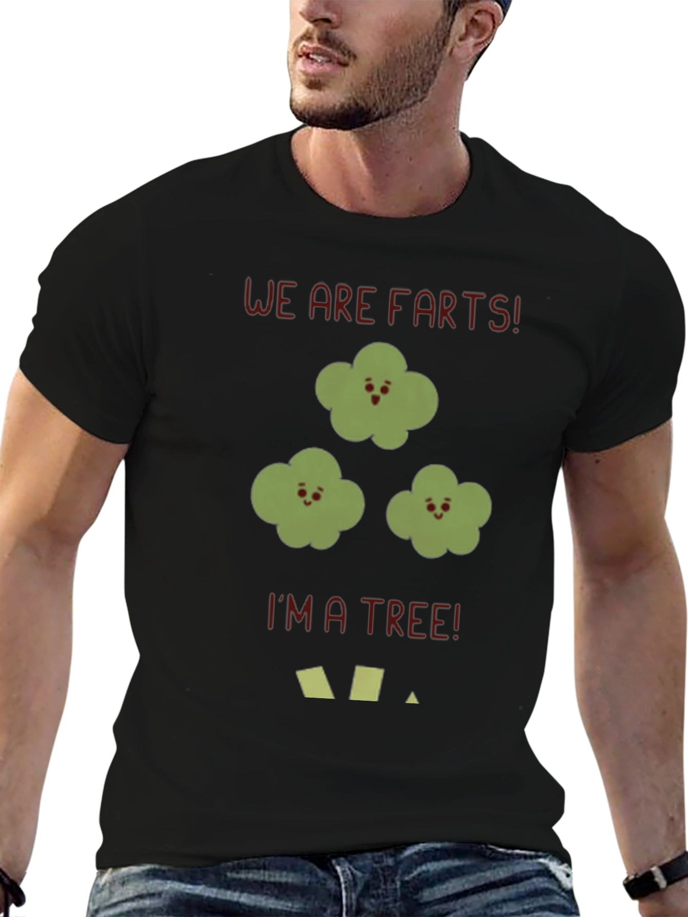 Black We are Farts! Funny Graphic Novelty T-Shirt view 6