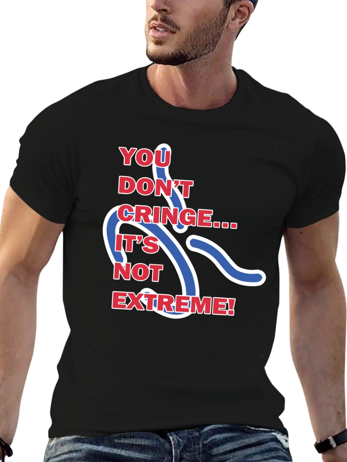 Black Cringe? Not Extreme T-Shirt view 6