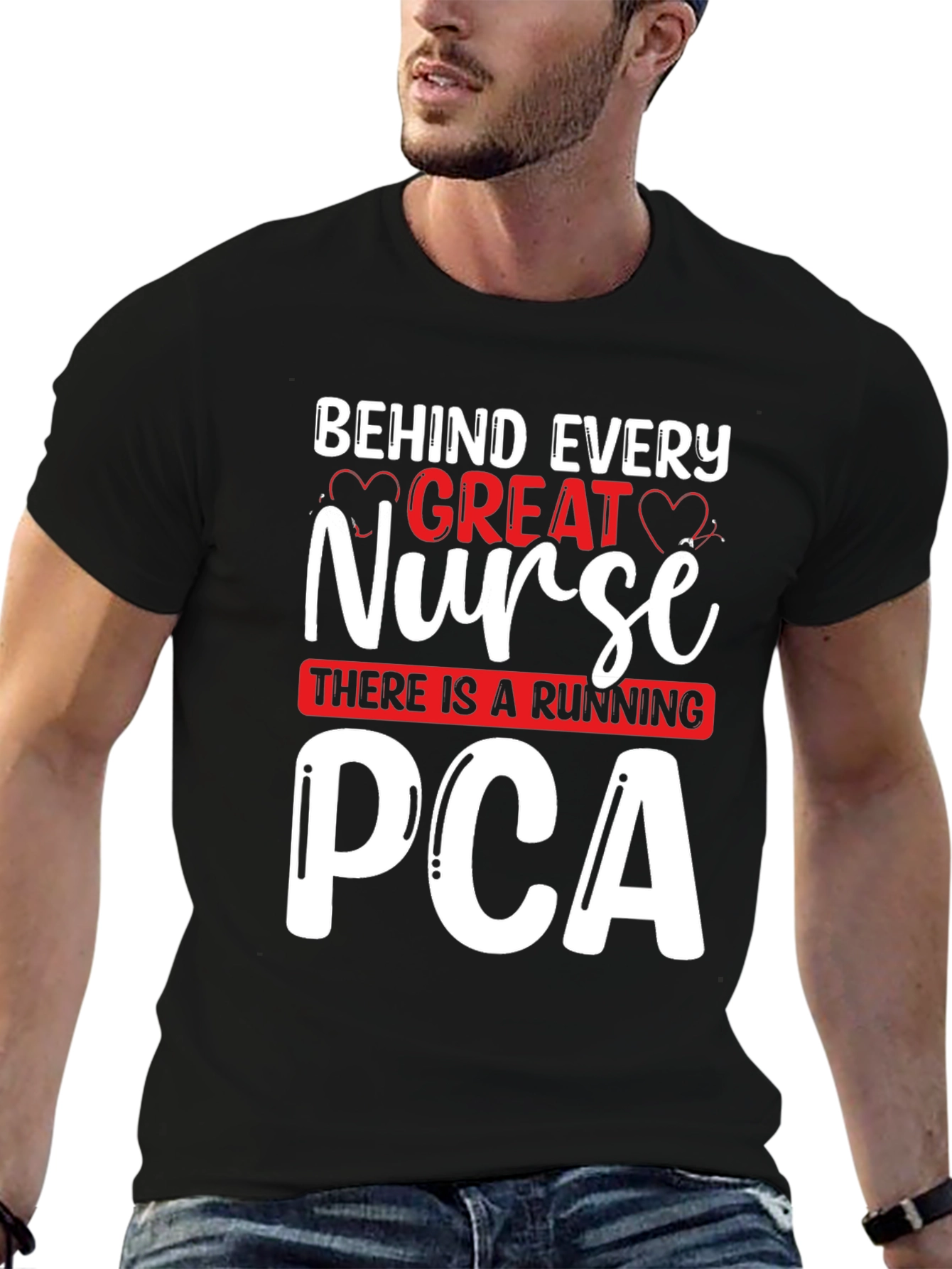 Black Great Nurse PCA T-Shirt - Unisex view 6