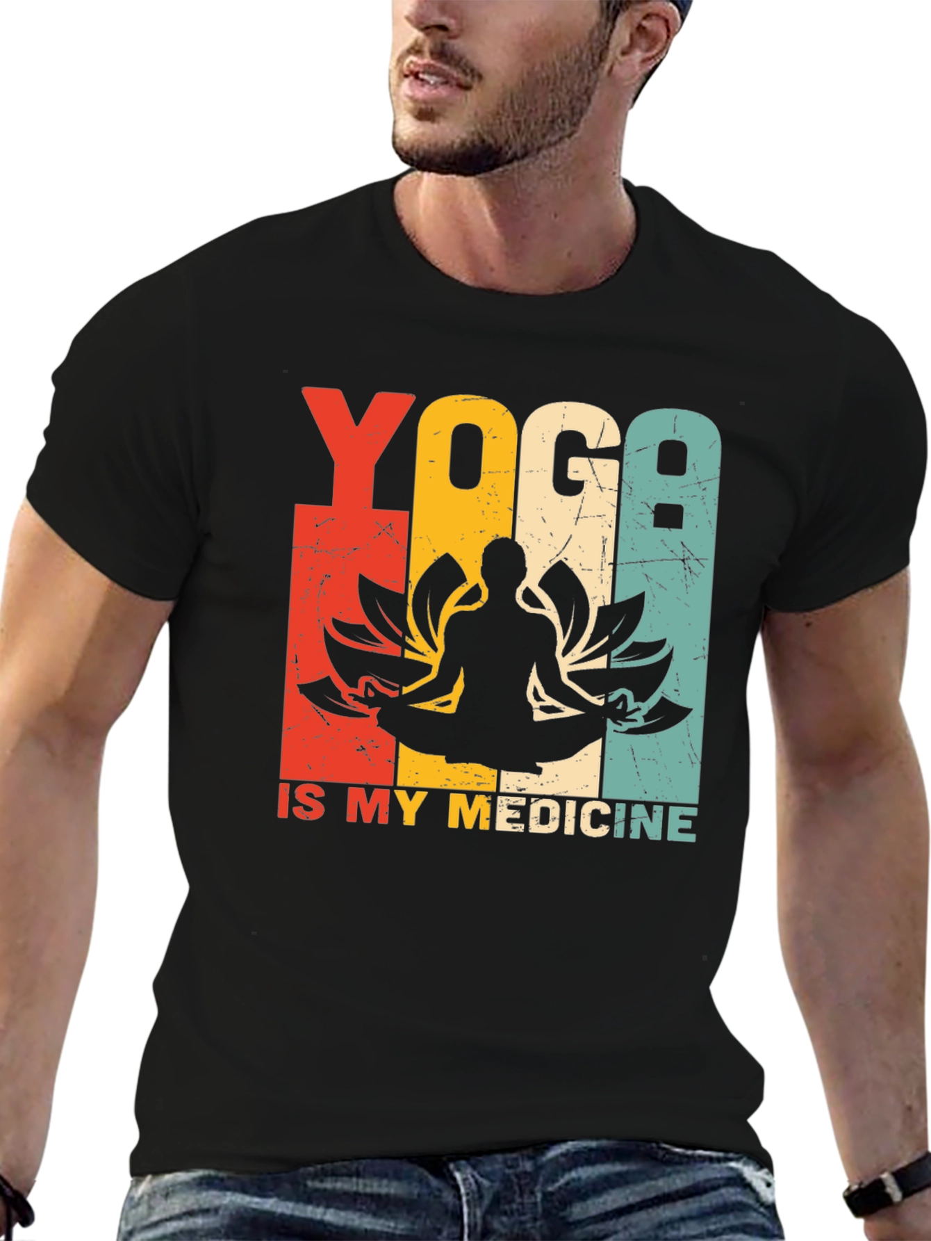 Black Yoga is My Medicine Graphic Tee view 6
